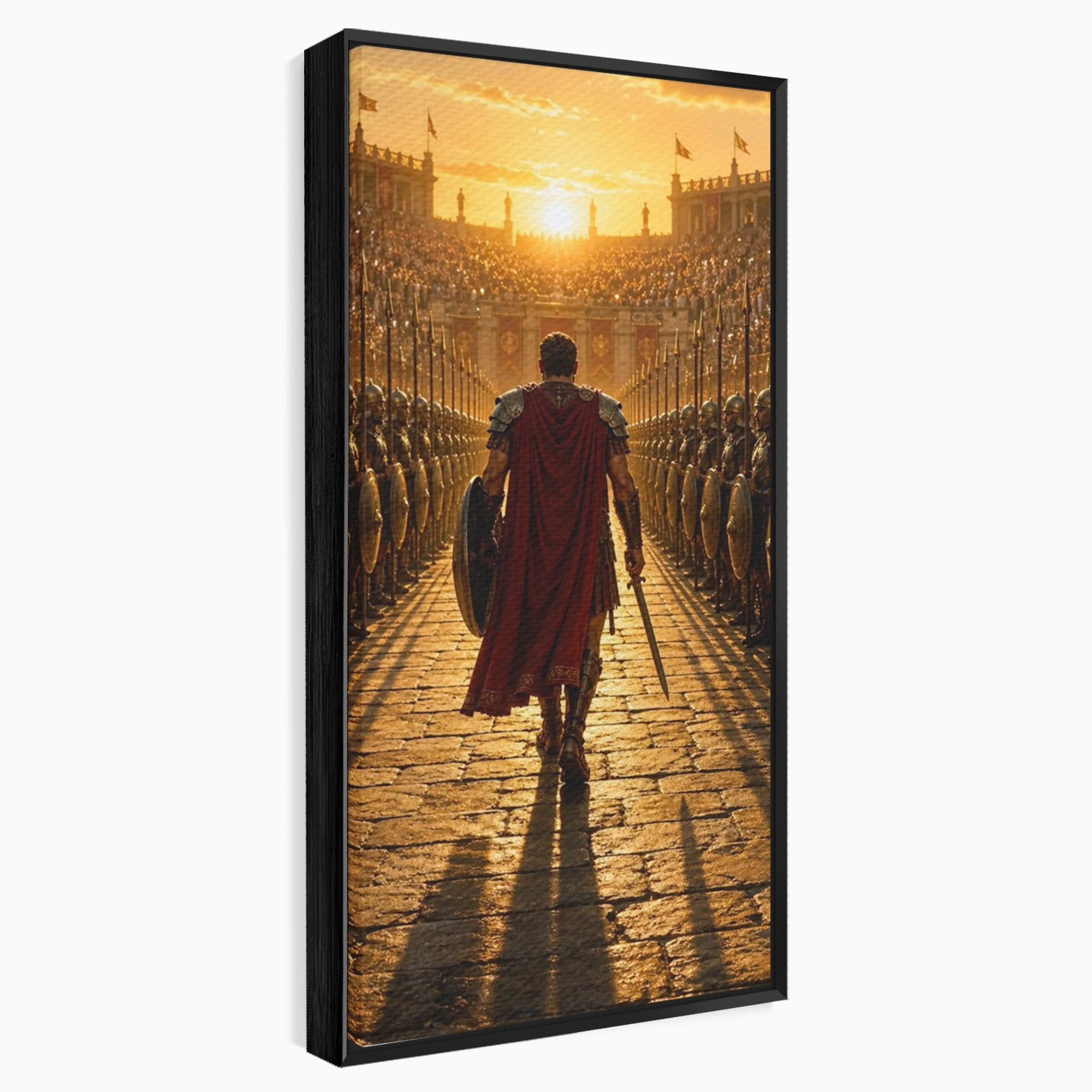 Tablou Canvas Premium LuxCanva® PI1227, Gladiator In Arena, Film, Roma, Antica, Razboinic, Apus, Living, Dormitor, Culori Vibrante