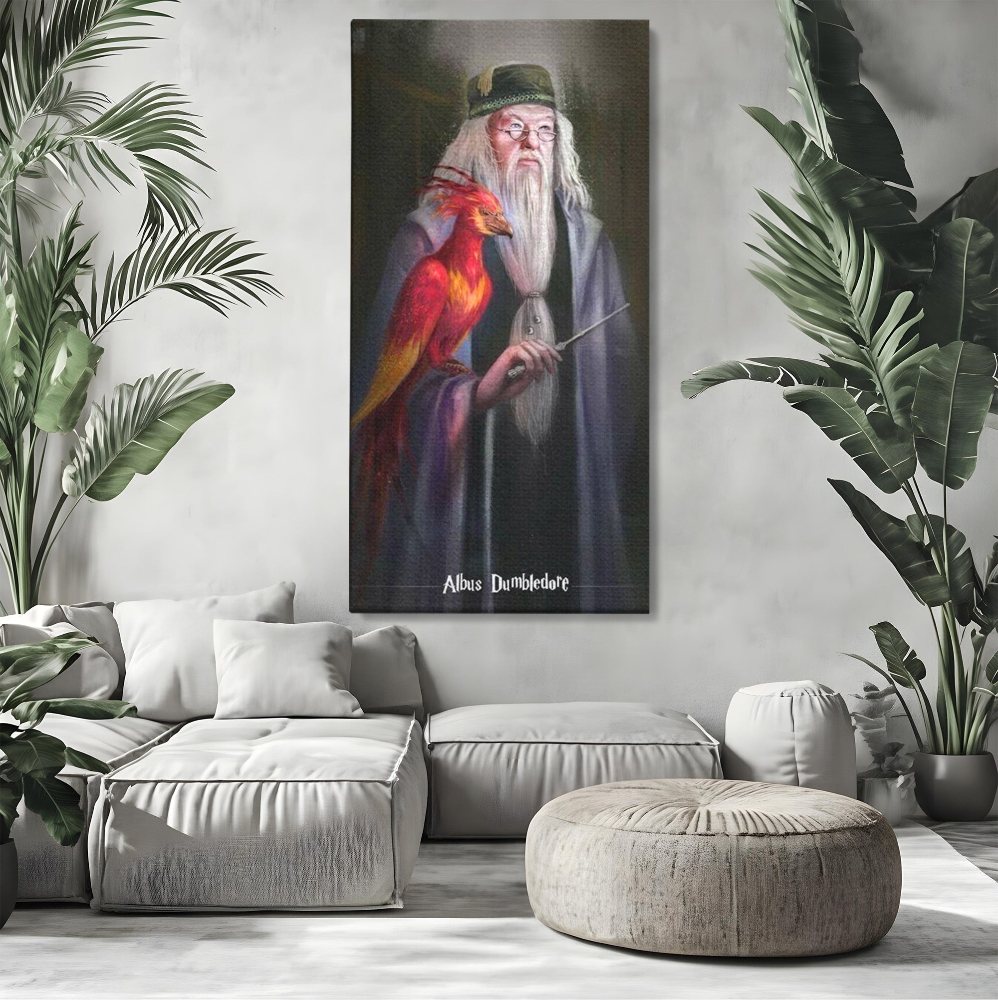Tablou Canvas Premium LuxCanva® PI1228, Albus Dumbledore , Vrajitor, Pasare, Magie, Fantezie, Profesor, Living, Culori Vibrante