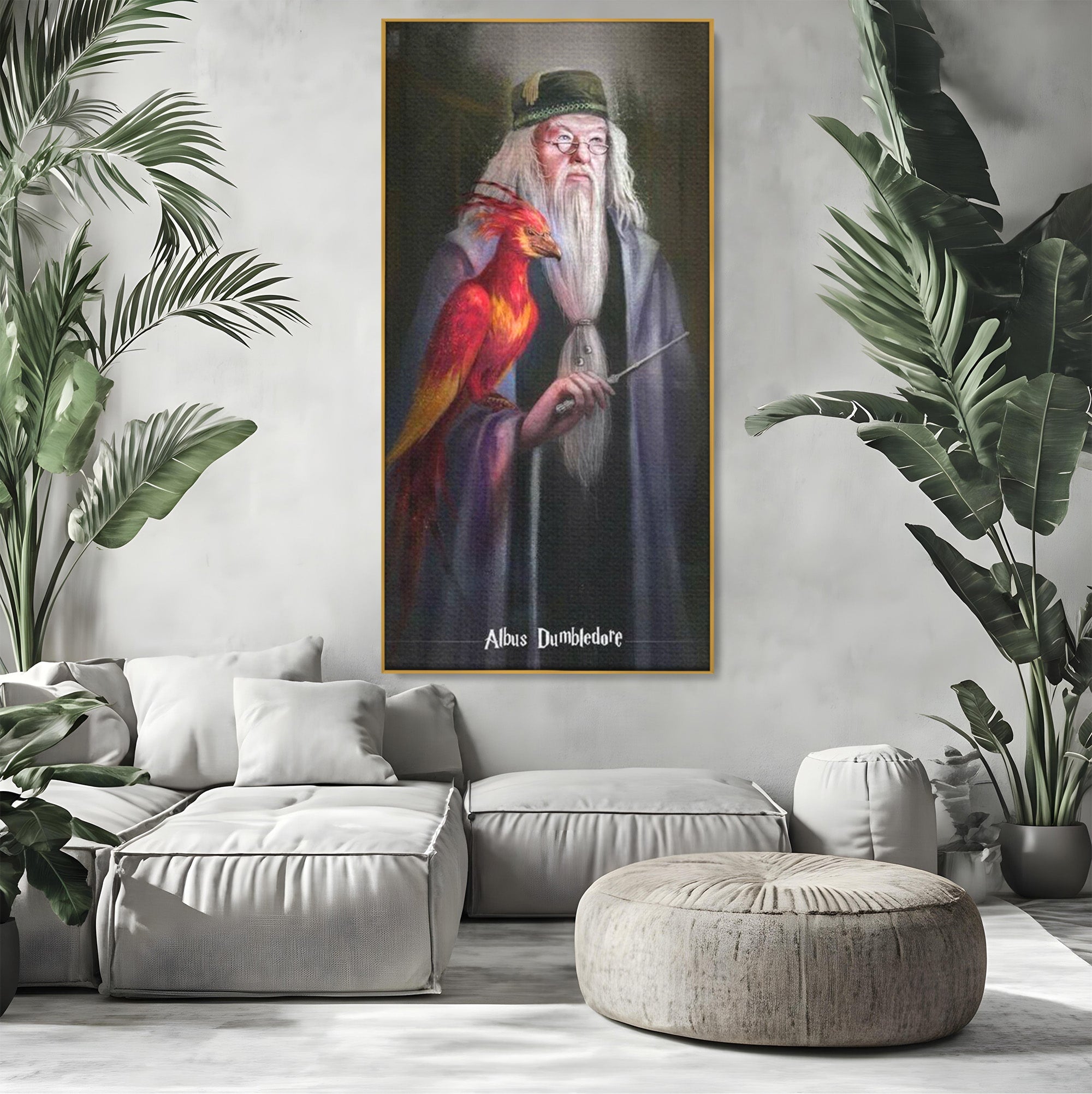 Tablou Canvas Premium LuxCanva® PI1228, Albus Dumbledore , Vrajitor, Pasare, Magie, Fantezie, Profesor, Living, Culori Vibrante