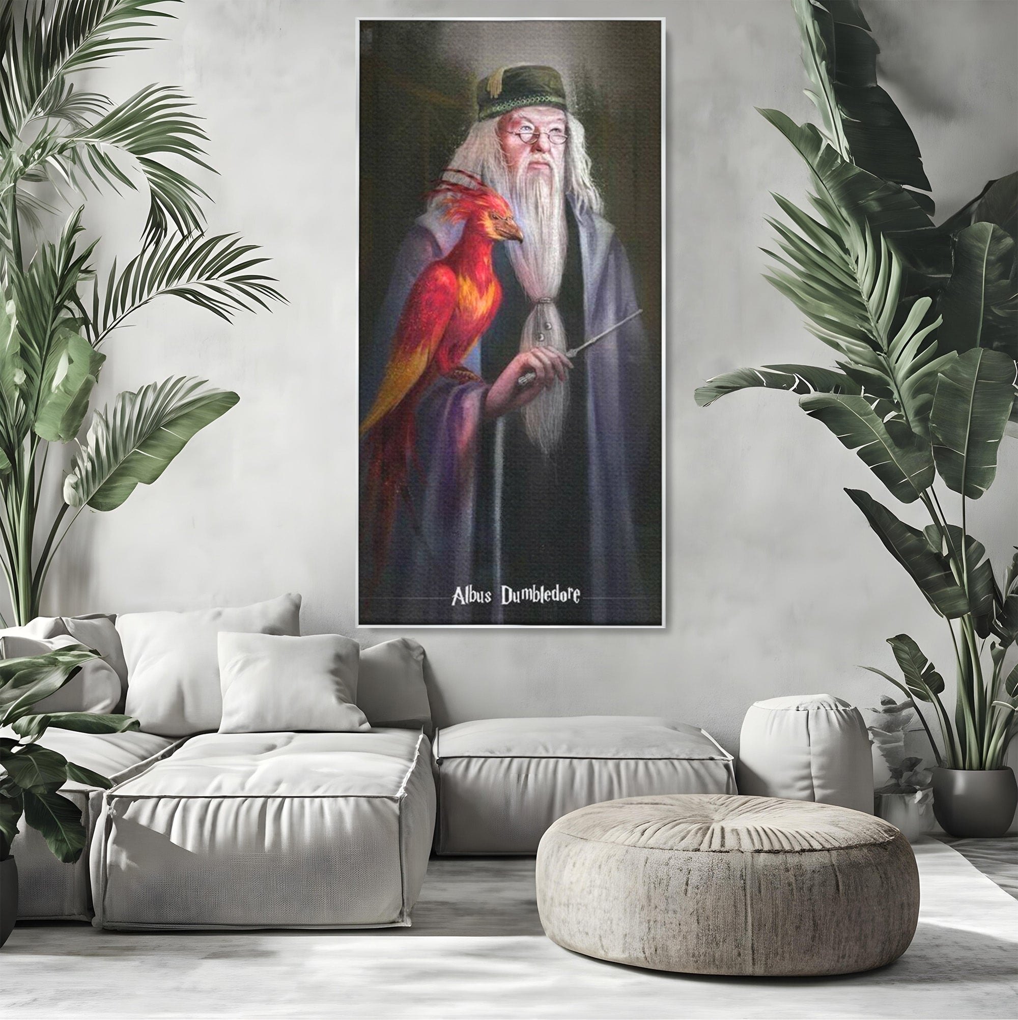Tablou Canvas Premium LuxCanva® PI1228, Albus Dumbledore , Vrajitor, Pasare, Magie, Fantezie, Profesor, Living, Culori Vibrante