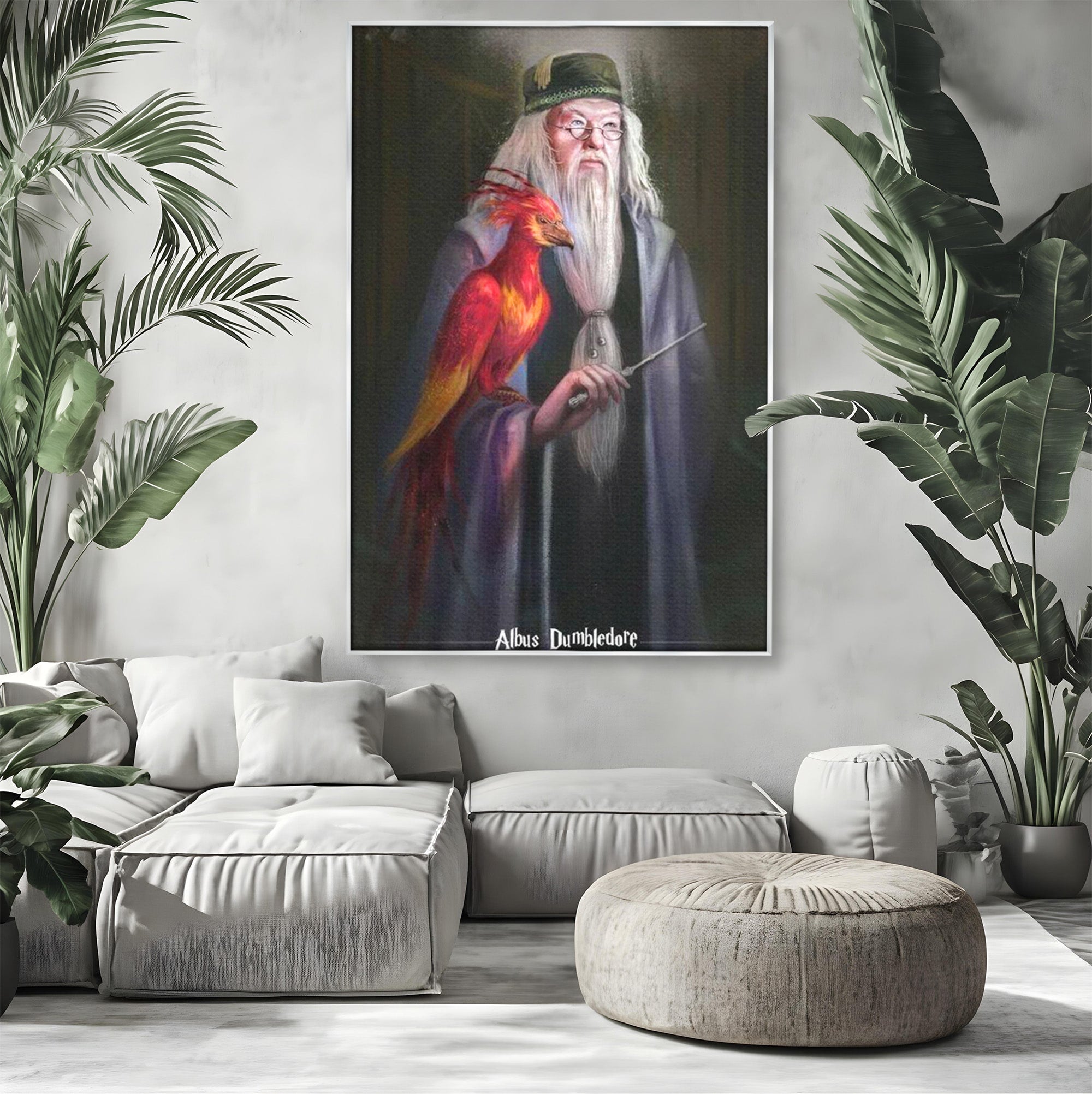 Tablou Canvas Premium LuxCanva® PI1228, Albus Dumbledore , Vrajitor, Pasare, Magie, Fantezie, Profesor, Living, Culori Vibrante