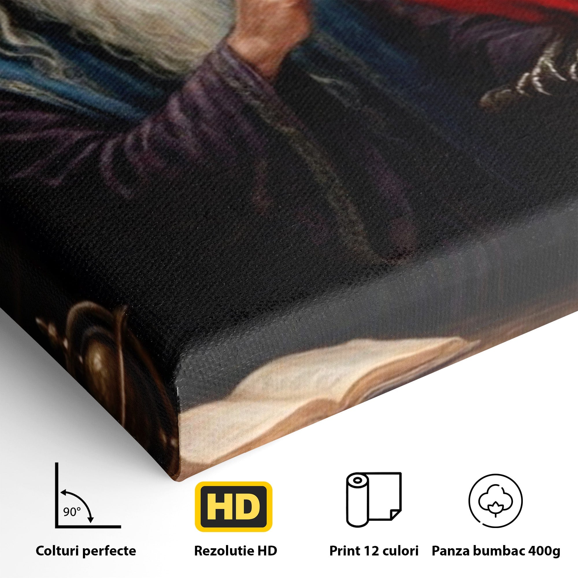 Tablou Canvas Premium LuxCanva® PI1229, Magicianul Si Pasarea De Foc, Magician, Dumbledore, Foc, Fantezie, Birou, Culori Vibrante