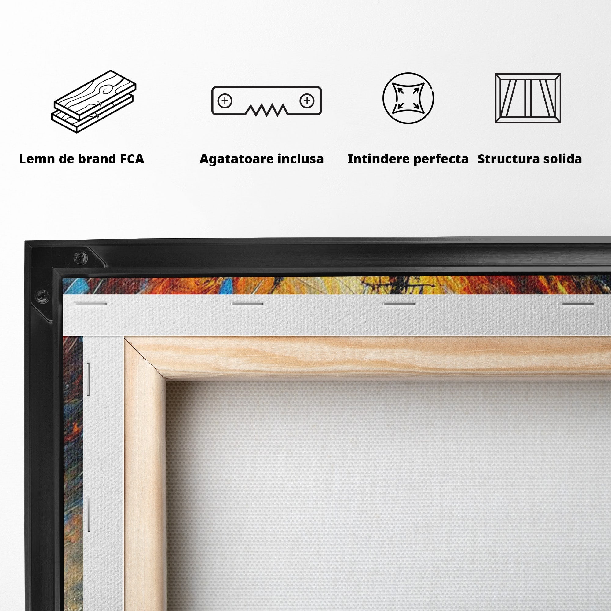 Tablou Canvas Premium LuxCanva® PI1230, Corabie In Furtuna, Nava, Mare, Furtuna, Peisaj Marin, Dramatic, Living, Culori Vibrante