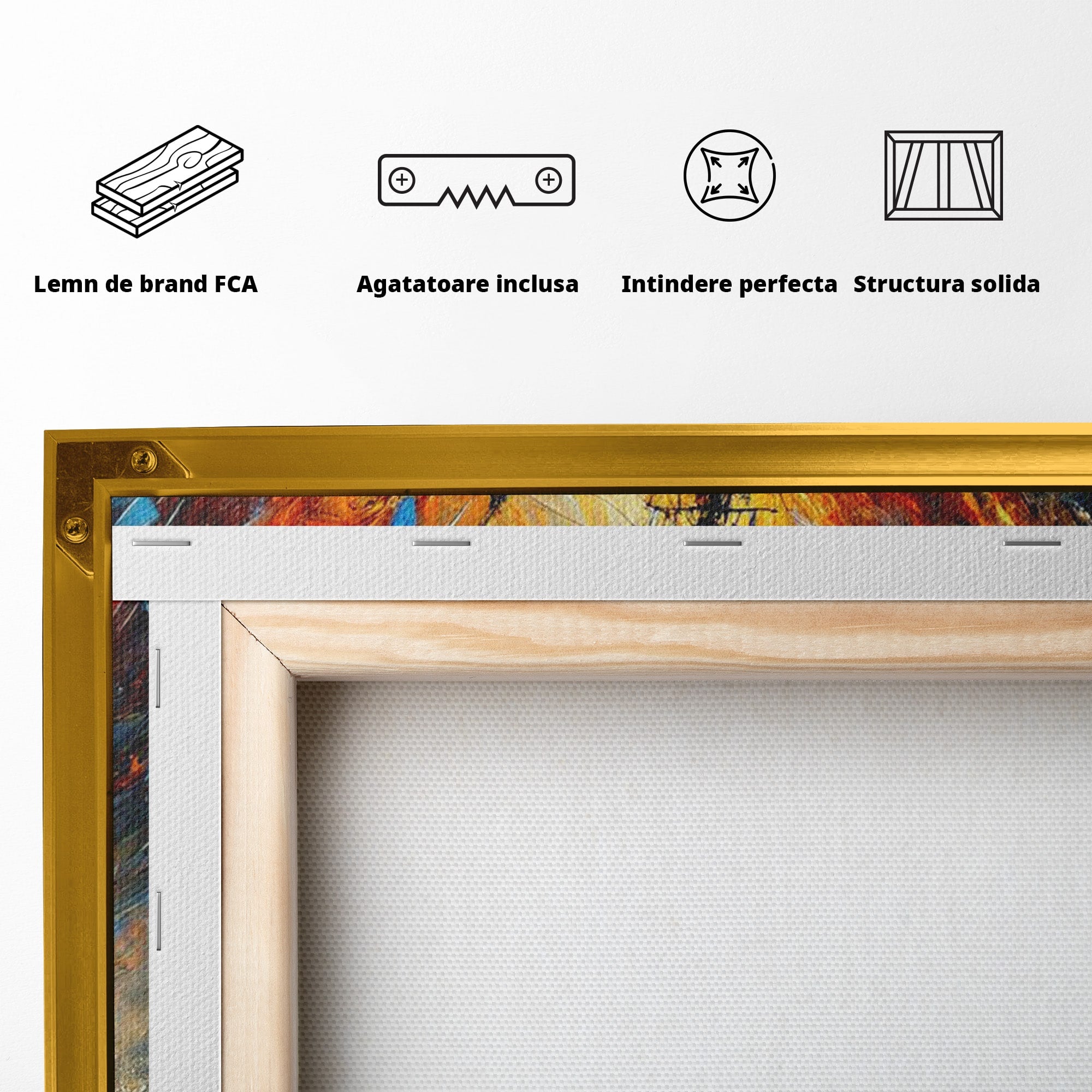 Tablou Canvas Premium LuxCanva® PI1230, Corabie In Furtuna, Nava, Mare, Furtuna, Peisaj Marin, Dramatic, Living, Culori Vibrante