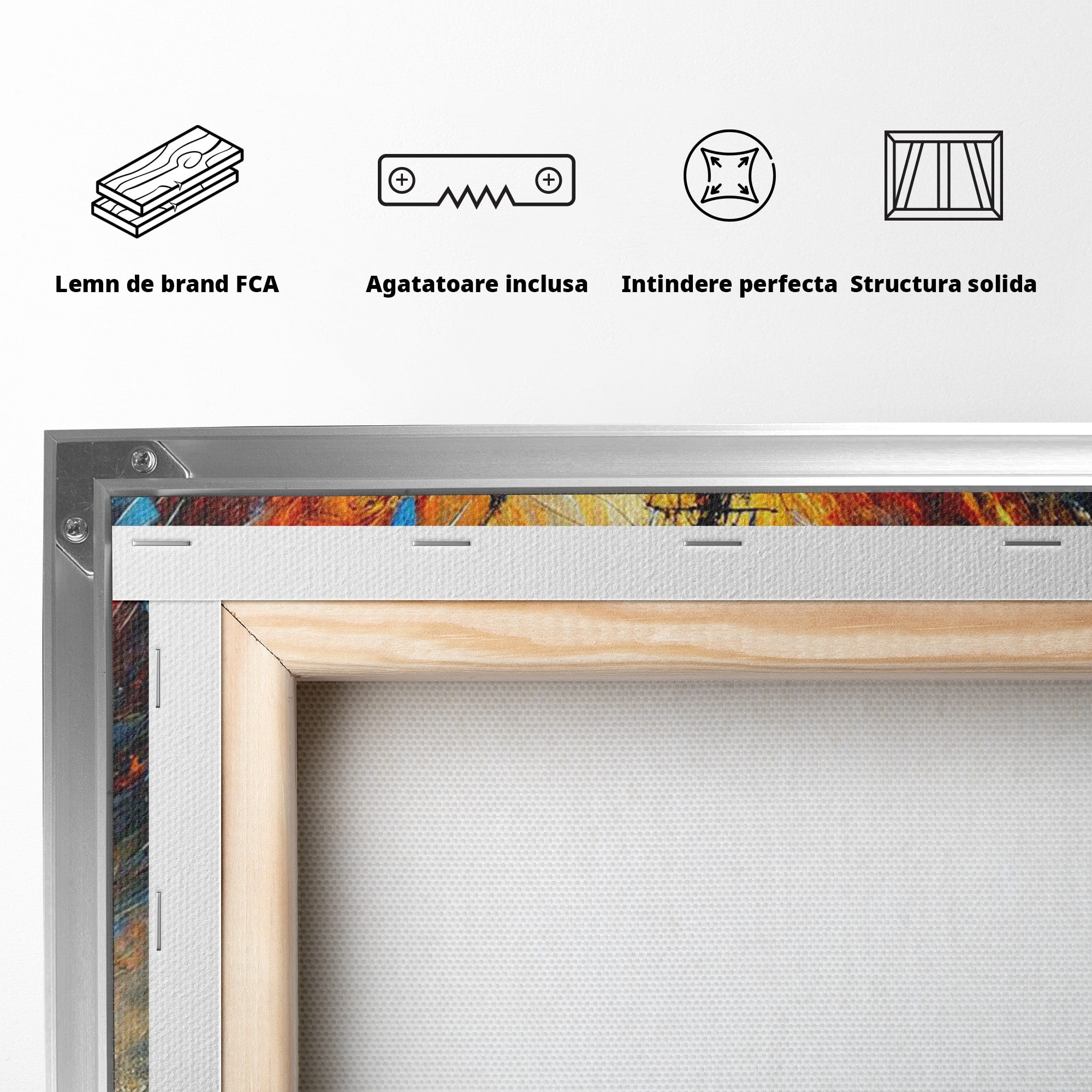 Tablou Canvas Premium LuxCanva® PI1230, Corabie In Furtuna, Nava, Mare, Furtuna, Peisaj Marin, Dramatic, Living, Culori Vibrante
