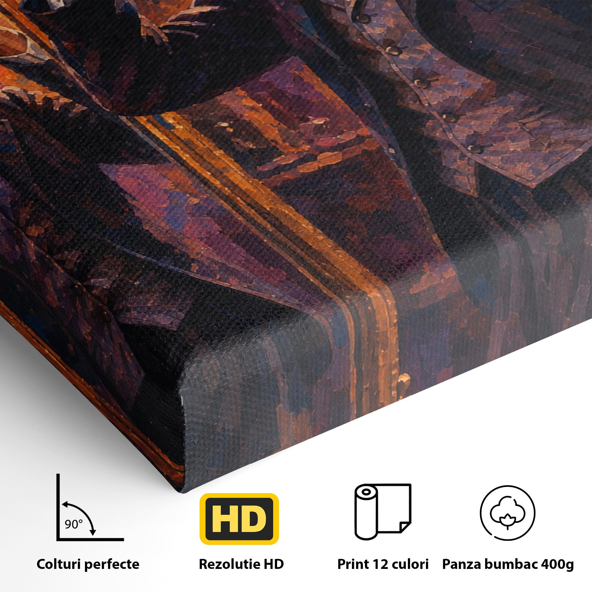 Tablou Canvas Premium LuxCanva® PI1231, Reflexia Lui Chaplin, Charlie, Reflexie, Vintage, Living, Portret, Arta, Clasic, Culori Vibrante
