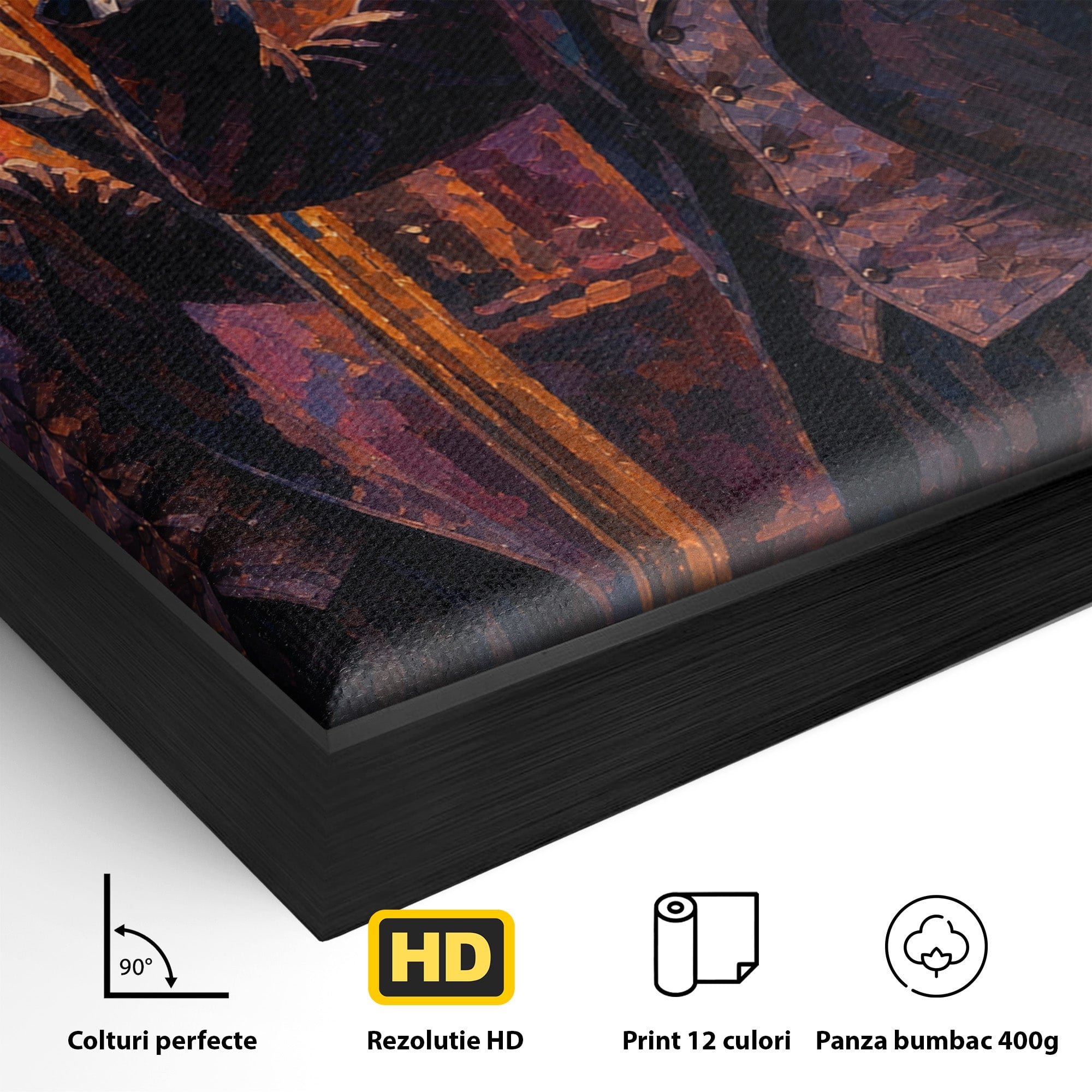 Tablou Canvas Premium LuxCanva® PI1231, Reflexia Lui Chaplin, Charlie, Reflexie, Vintage, Living, Portret, Arta, Clasic, Culori Vibrante