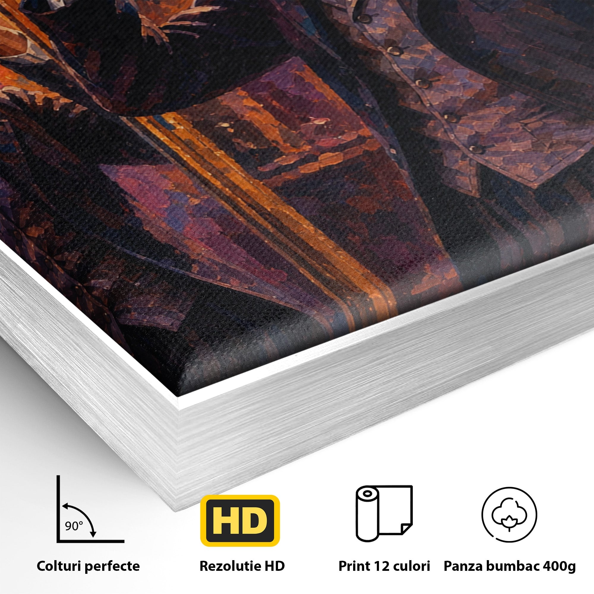 Tablou Canvas Premium LuxCanva® PI1231, Reflexia Lui Chaplin, Charlie, Reflexie, Vintage, Living, Portret, Arta, Clasic, Culori Vibrante