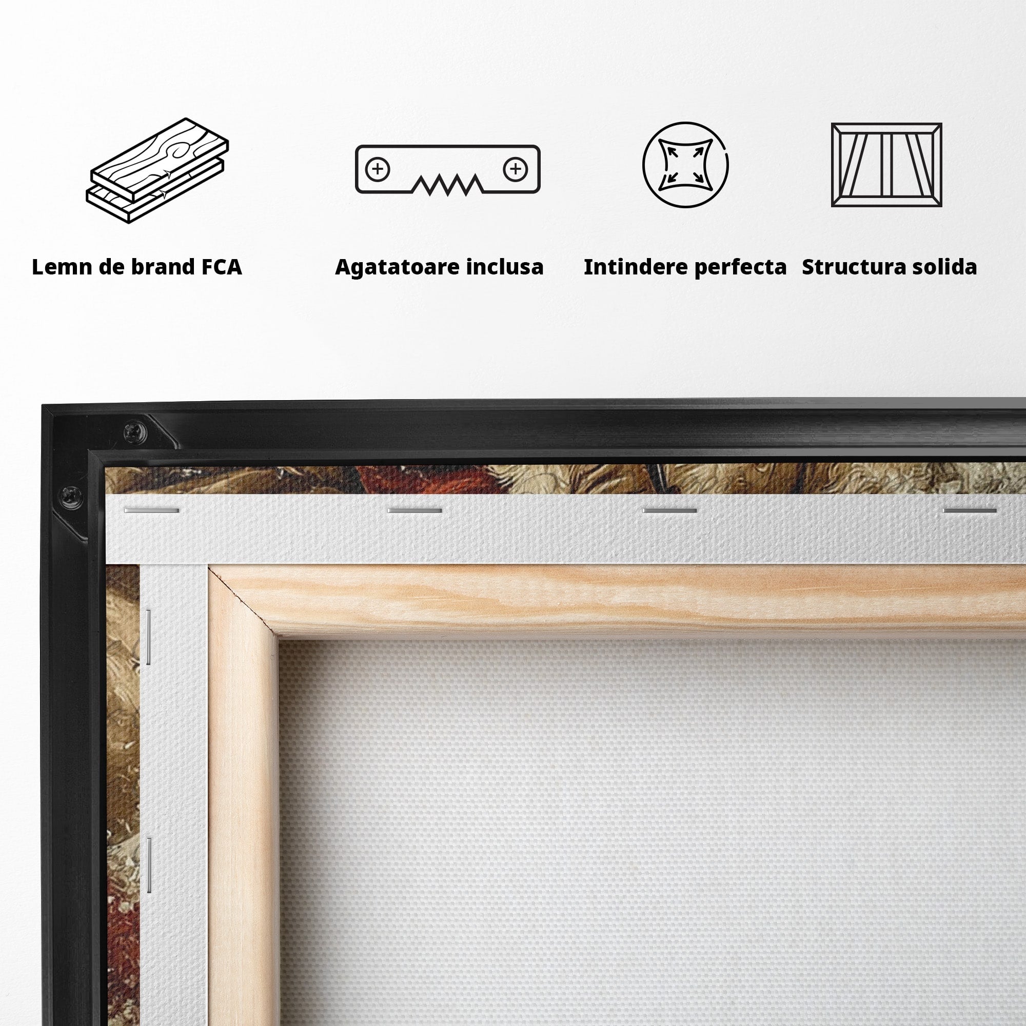 Tablou Canvas Premium LuxCanva® PI1232, Mos Craciun Cu Sacul De Cadouri, Santa Caus, Cadouri, Iarna, Sarbatoare, Living, Culori Vibrante