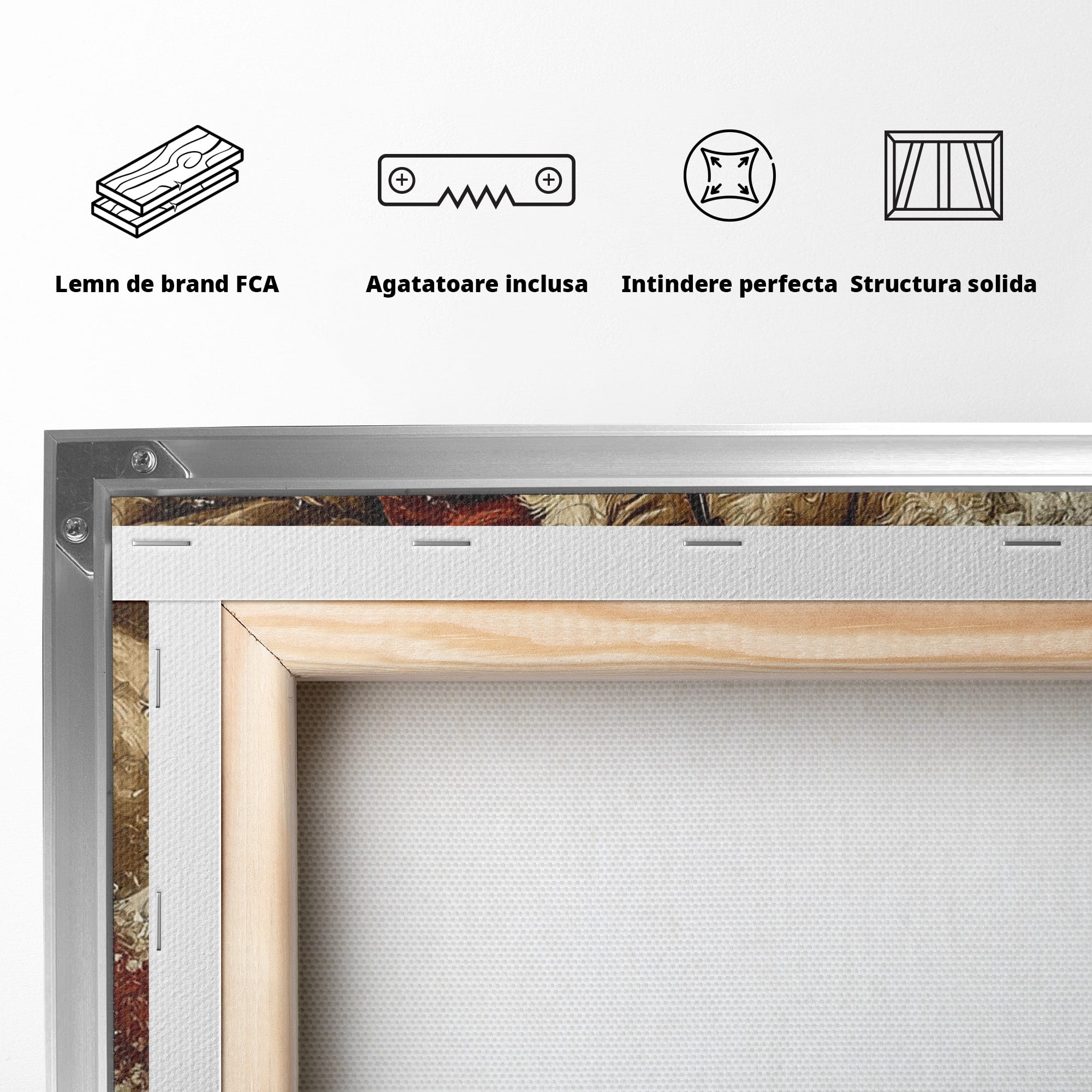 Tablou Canvas Premium LuxCanva® PI1232, Mos Craciun Cu Sacul De Cadouri, Santa Caus, Cadouri, Iarna, Sarbatoare, Living, Culori Vibrante