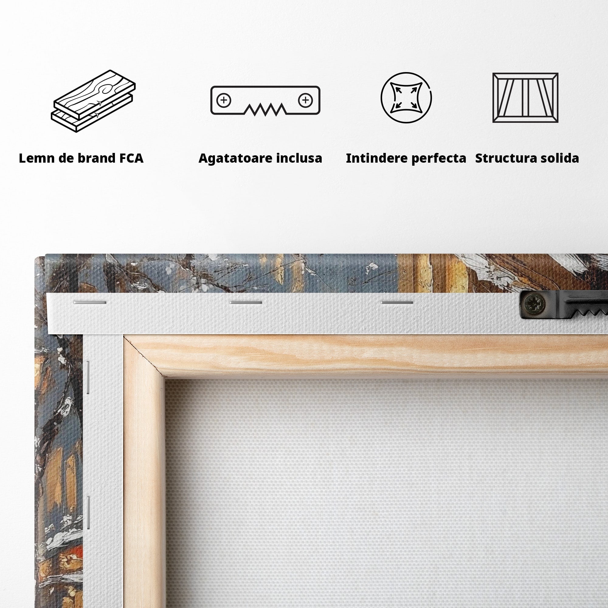 Tablou Canvas Premium LuxCanva® PI1233, Iarna In Oras, Anotimp, Strazi, Cuplu, Living, Romantic, Strada, Culori Vibrante