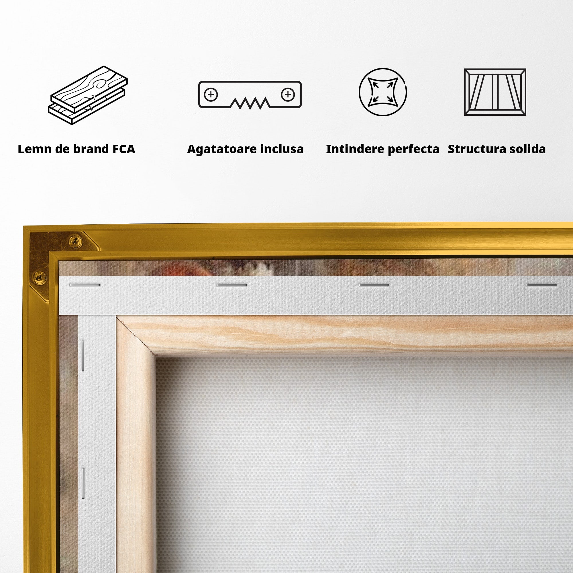 Tablou Canvas Premium LuxCanva® PI1236, Globuri De Craciun Vintage, Decoratiuni, Brad, Rosu, Sarbatori, Living, Culori Vibrante