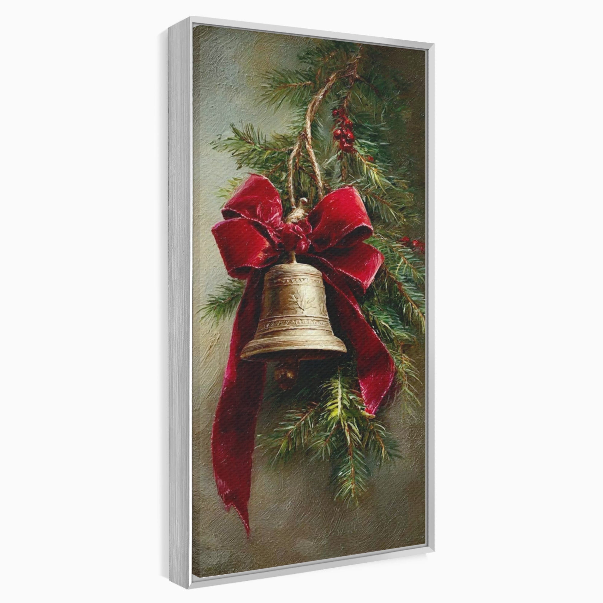 Tablou Canvas Premium LuxCanva® PI1237, Clopot De Craciun, Funda, Rosu, Decoratiuni, Sarbatori, Living, Culori Vibrante