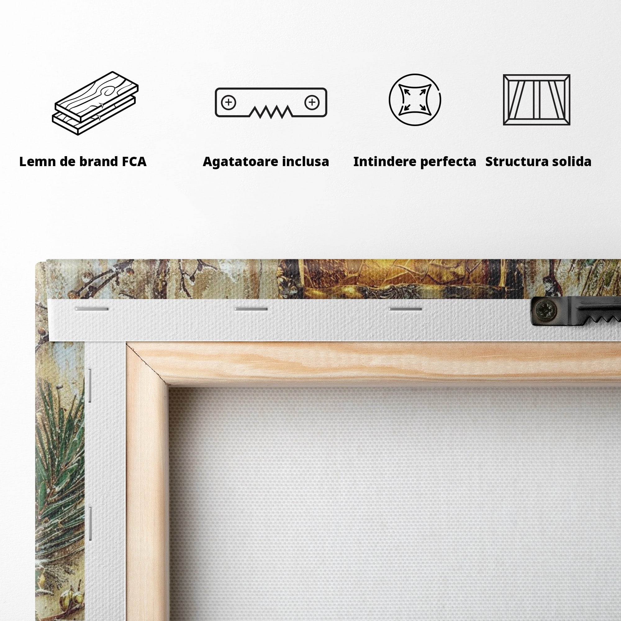 Tablou Canvas Premium LuxCanva® PI1238, Felinarul De Craciun, Lampa, Lumina, Decoratiuni, Sarbatori, Living, Culori Vibrante