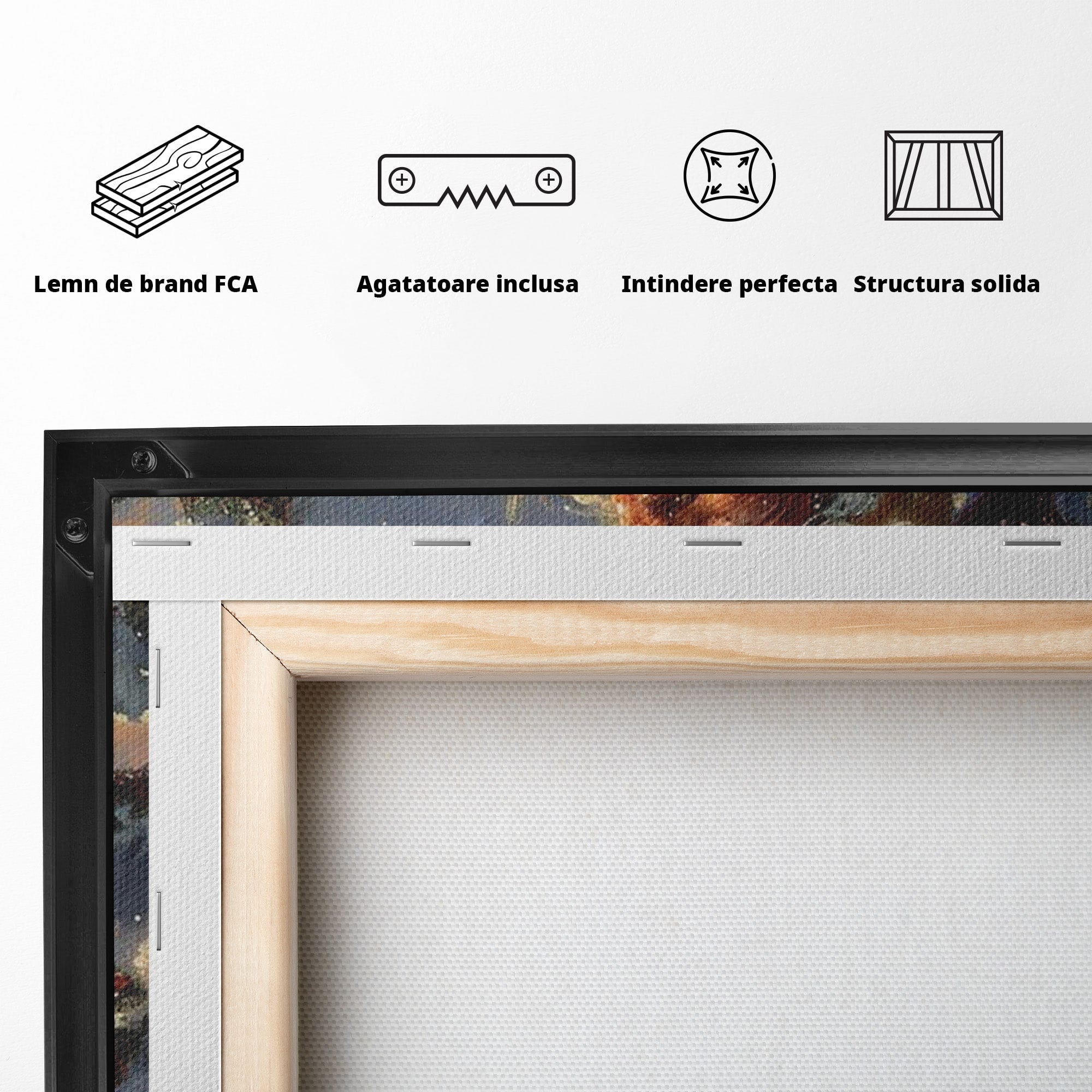 Tablou Canvas Premium LuxCanva® PI1240, Mos Craciun Cu Felinar, Barba, Copilarie, Sarbatori, Magie, Living, Culori Vibrante