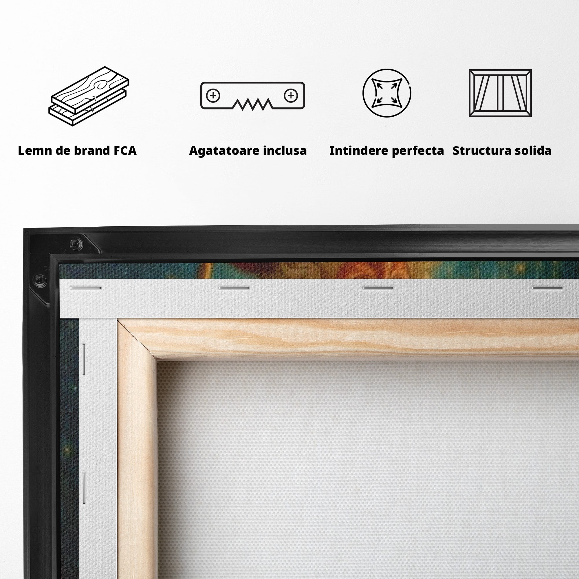 Tablou Canvas Premium LuxCanva® PI1243, Mos Nicolae, Ghetute, Cadouri, Sarbatori, Traditie, Living, Culori Vibrante