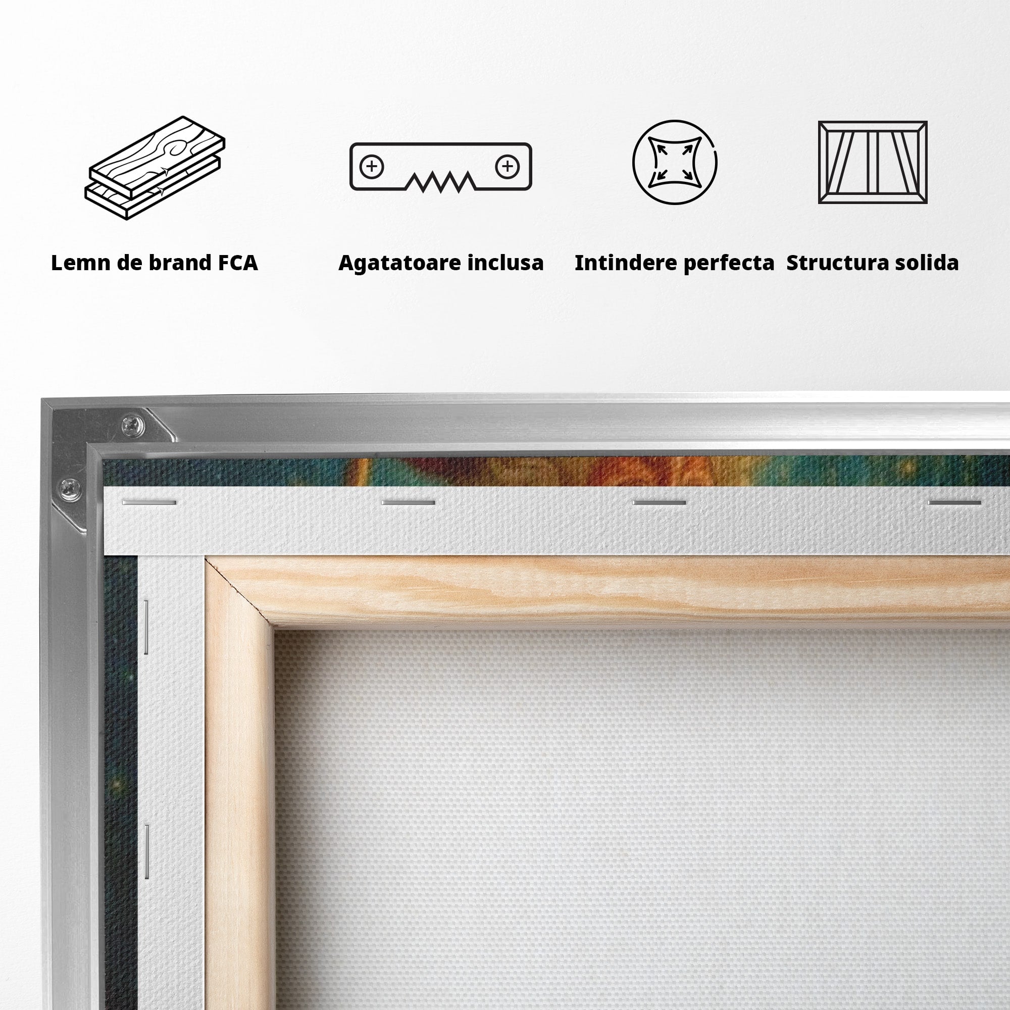 Tablou Canvas Premium LuxCanva® PI1243, Mos Nicolae, Ghetute, Cadouri, Sarbatori, Traditie, Living, Culori Vibrante