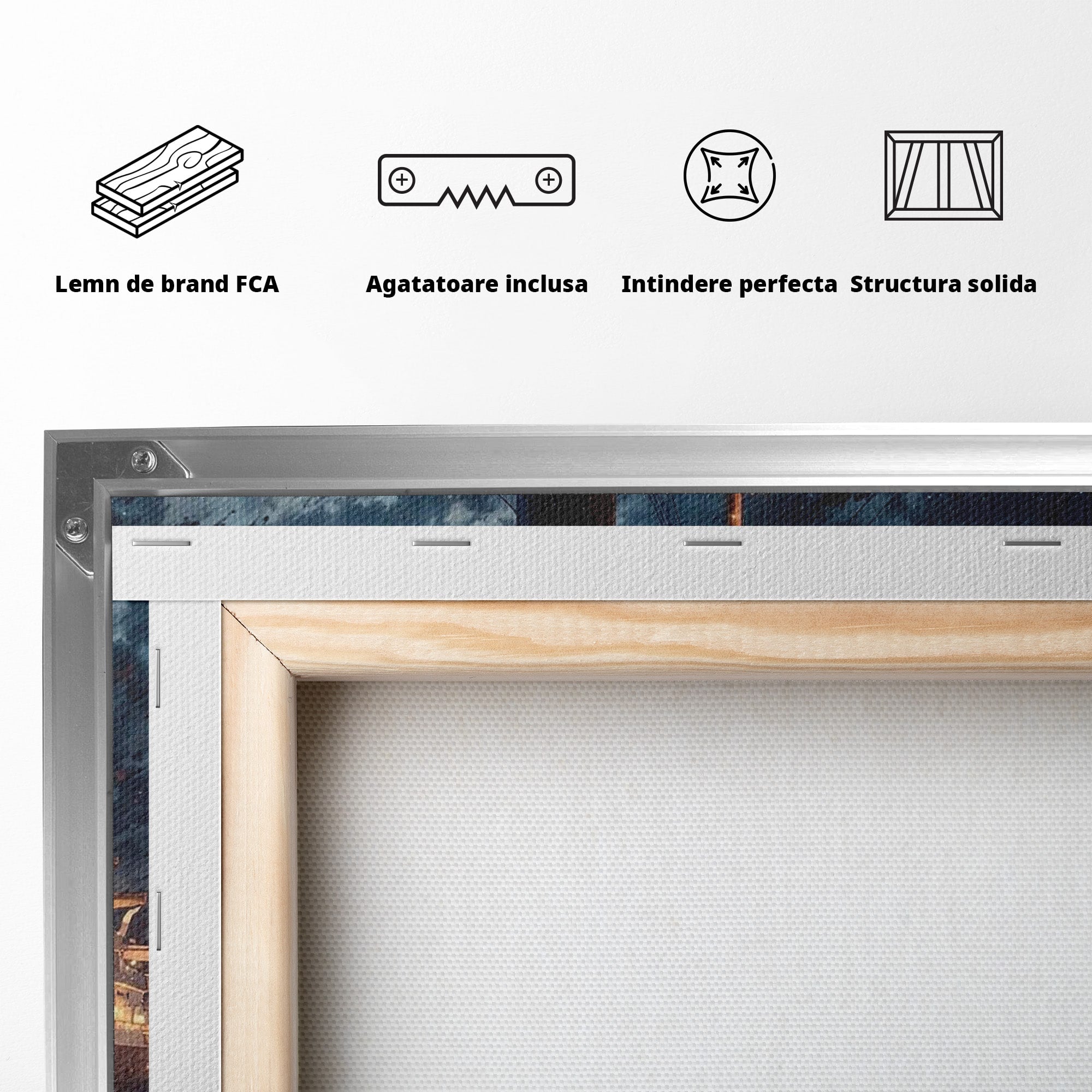 Tablou Canvas Premium LuxCanva® PI1244, Titanic In Noapte, Vapor, Ocean, Reflectii, Marina, Living, Culori Vibrante