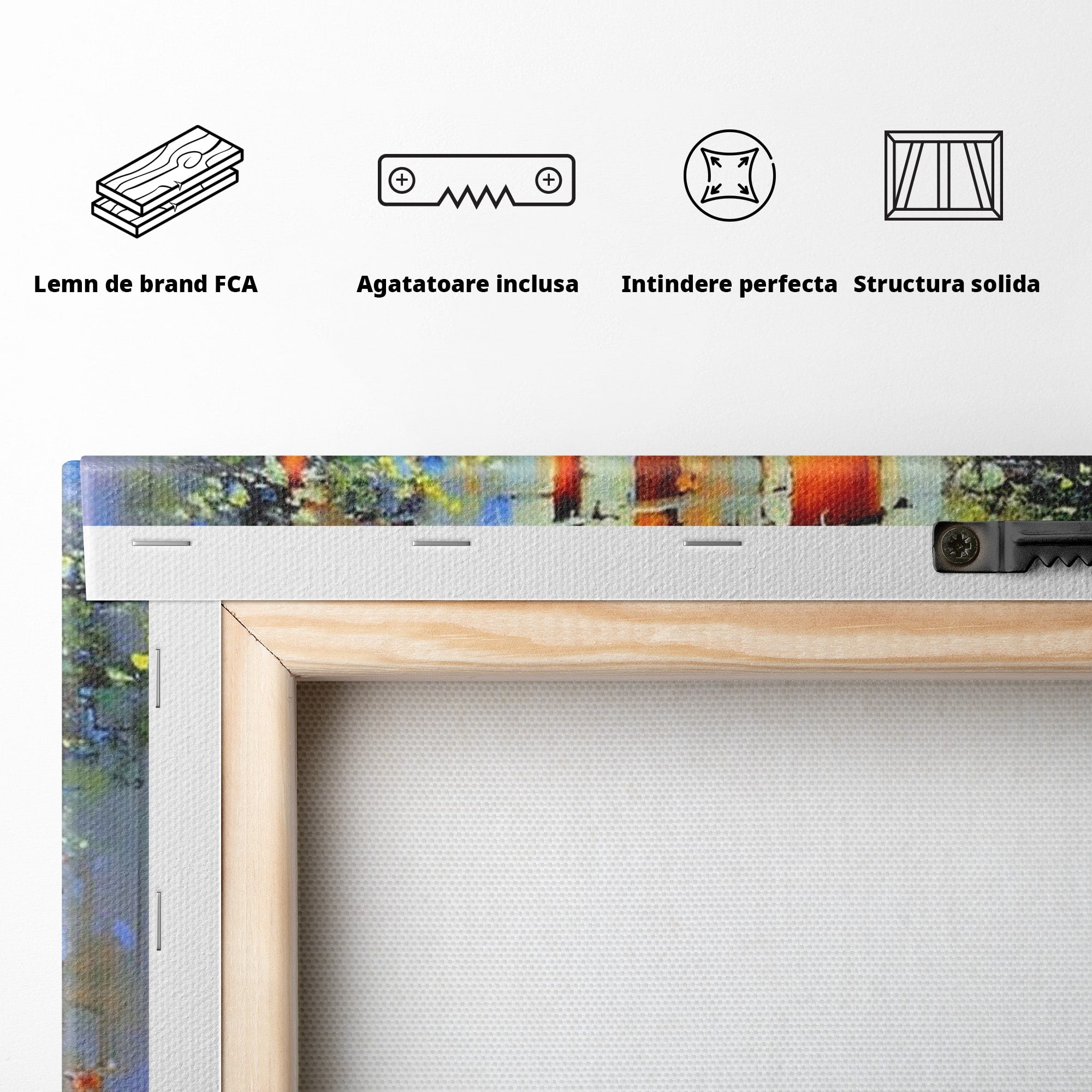 Tablou Canvas Premium LuxCanva® PI1248, Orasul Suspendat, Urban, Arhitectura, Fantezie, Living, Peisaj Urban, Culori Vibrante