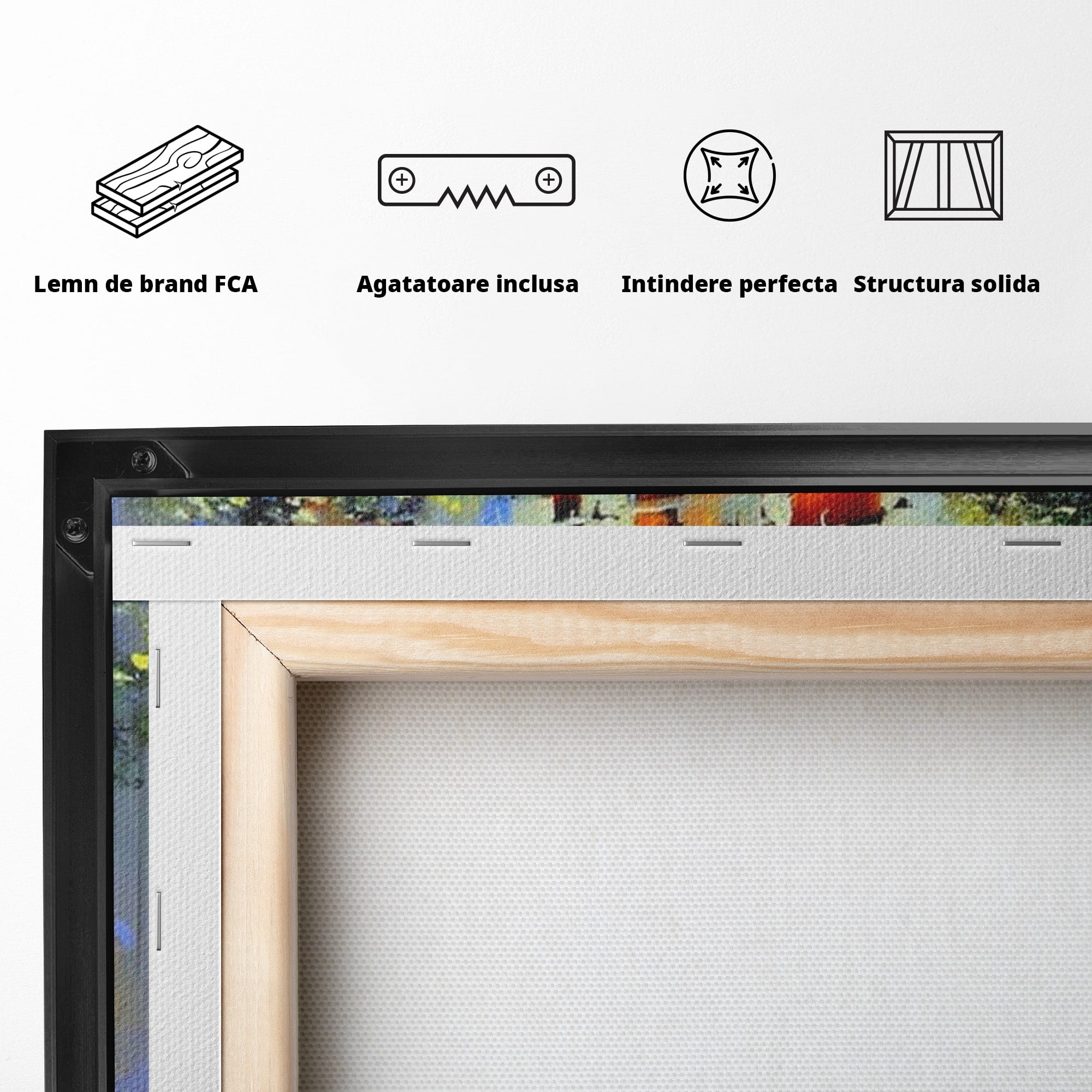 Tablou Canvas Premium LuxCanva® PI1248, Orasul Suspendat, Urban, Arhitectura, Fantezie, Living, Peisaj Urban, Culori Vibrante