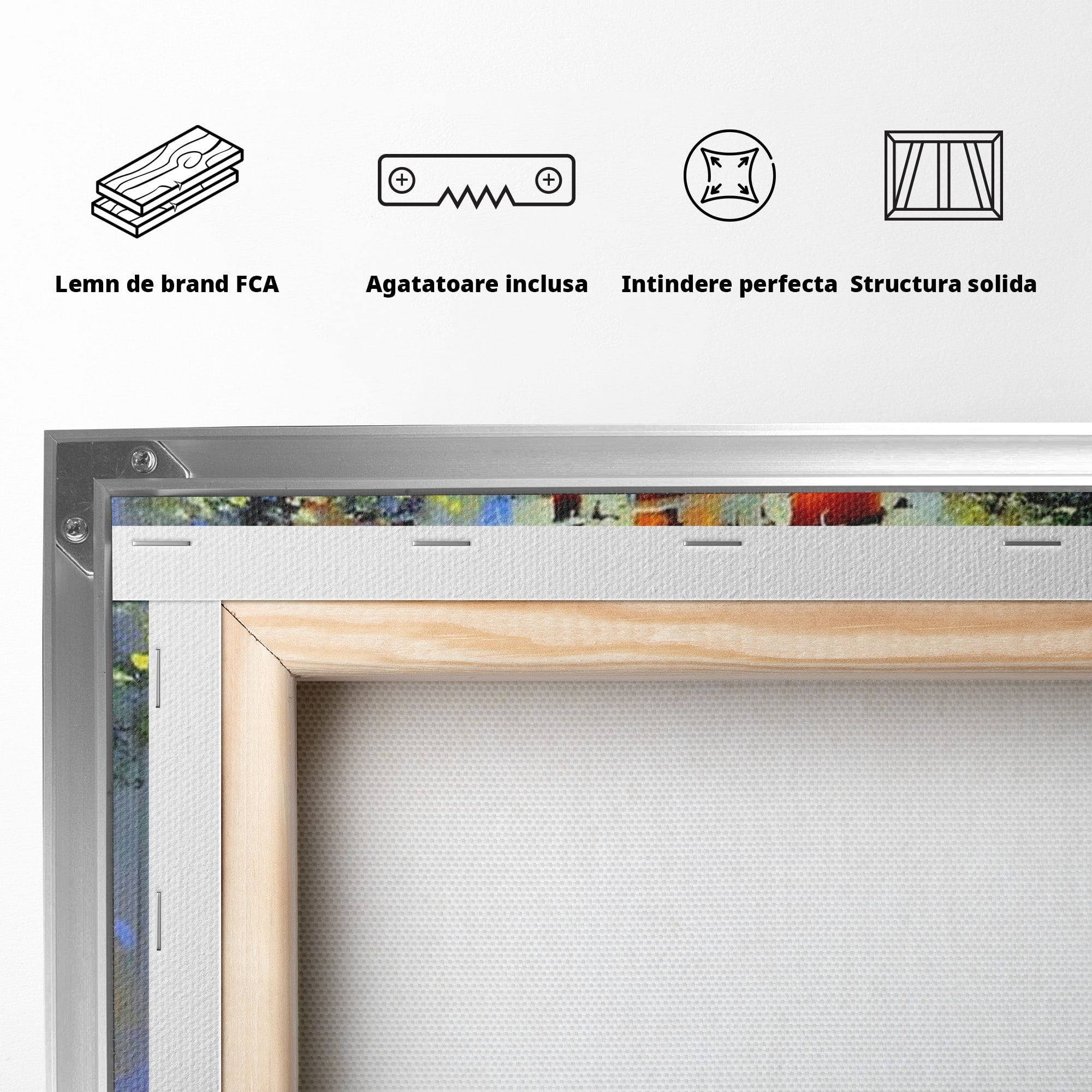 Tablou Canvas Premium LuxCanva® PI1248, Orasul Suspendat, Urban, Arhitectura, Fantezie, Living, Peisaj Urban, Culori Vibrante