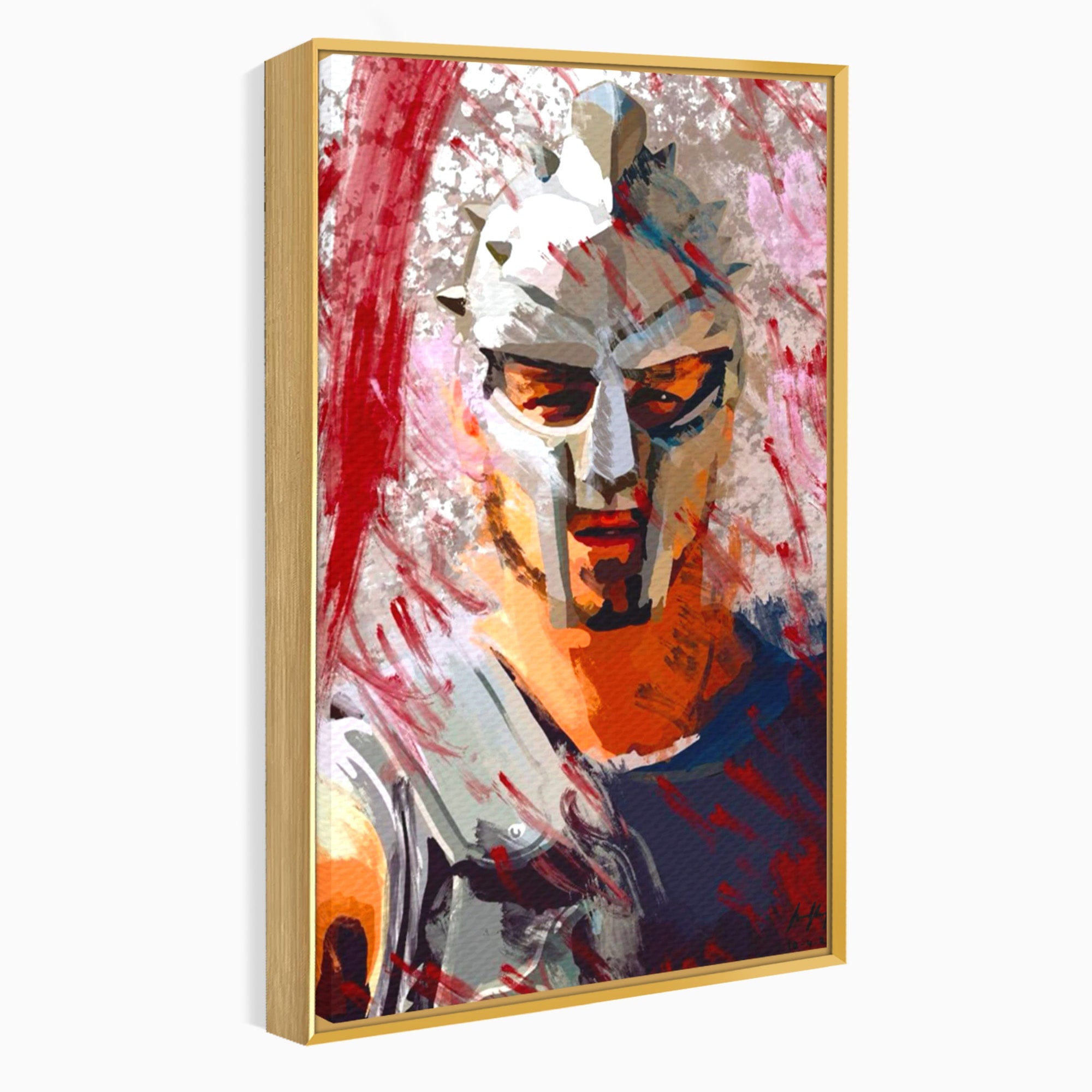 Tablou Canvas Premium LuxCanva® PI1249, Masca Gladiatorului, Film, Erou, Roma, Istorie, Living, Culori Vibrante