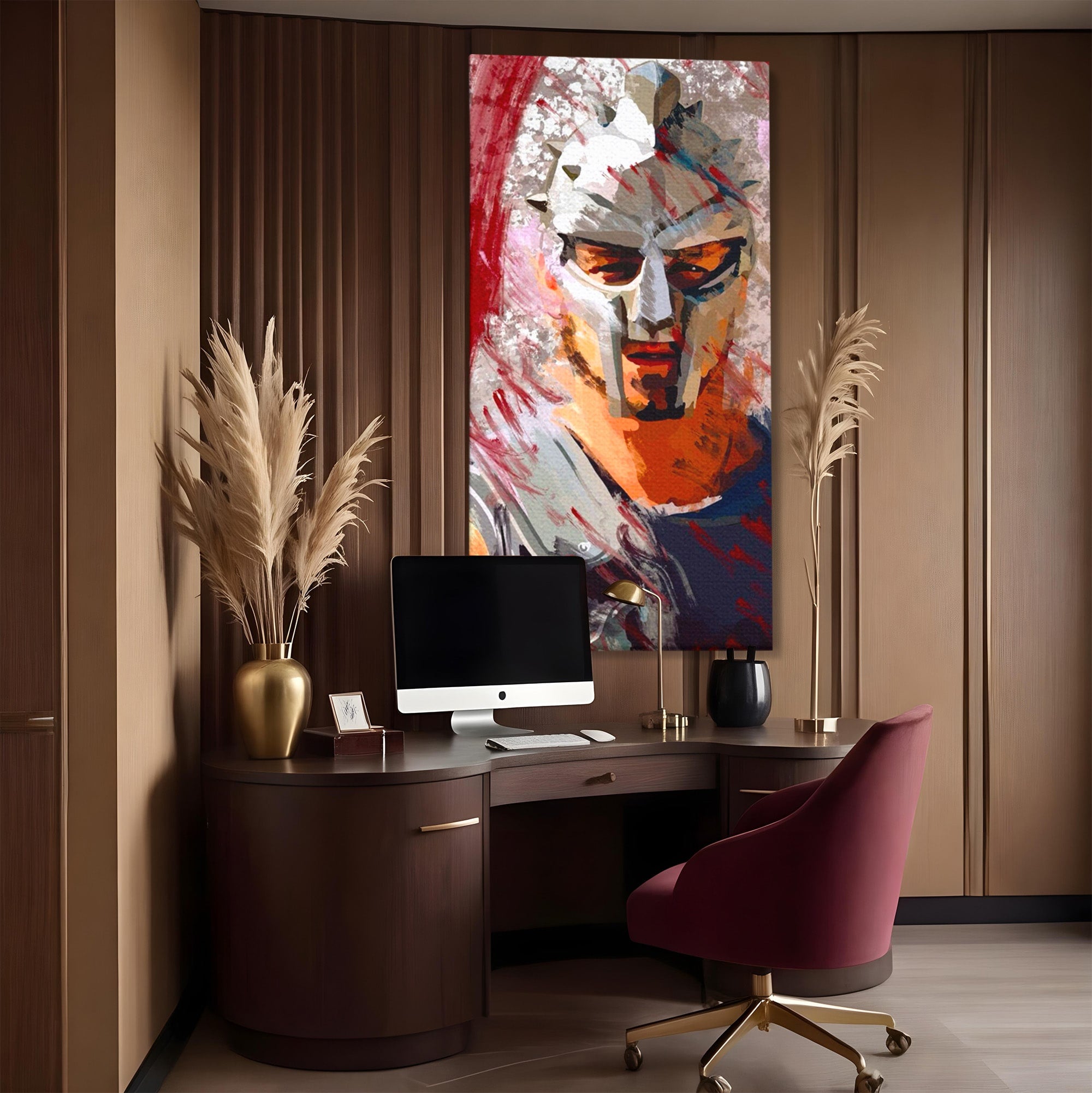 Tablou Canvas Premium LuxCanva® PI1249, Masca Gladiatorului, Film, Erou, Roma, Istorie, Living, Culori Vibrante