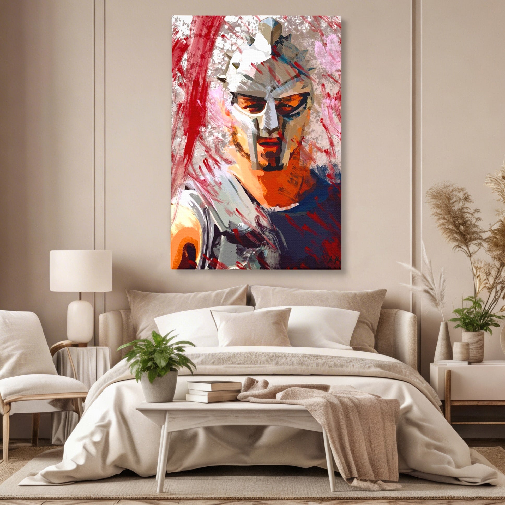 Tablou Canvas Premium LuxCanva® PI1249, Masca Gladiatorului, Film, Erou, Roma, Istorie, Living, Culori Vibrante