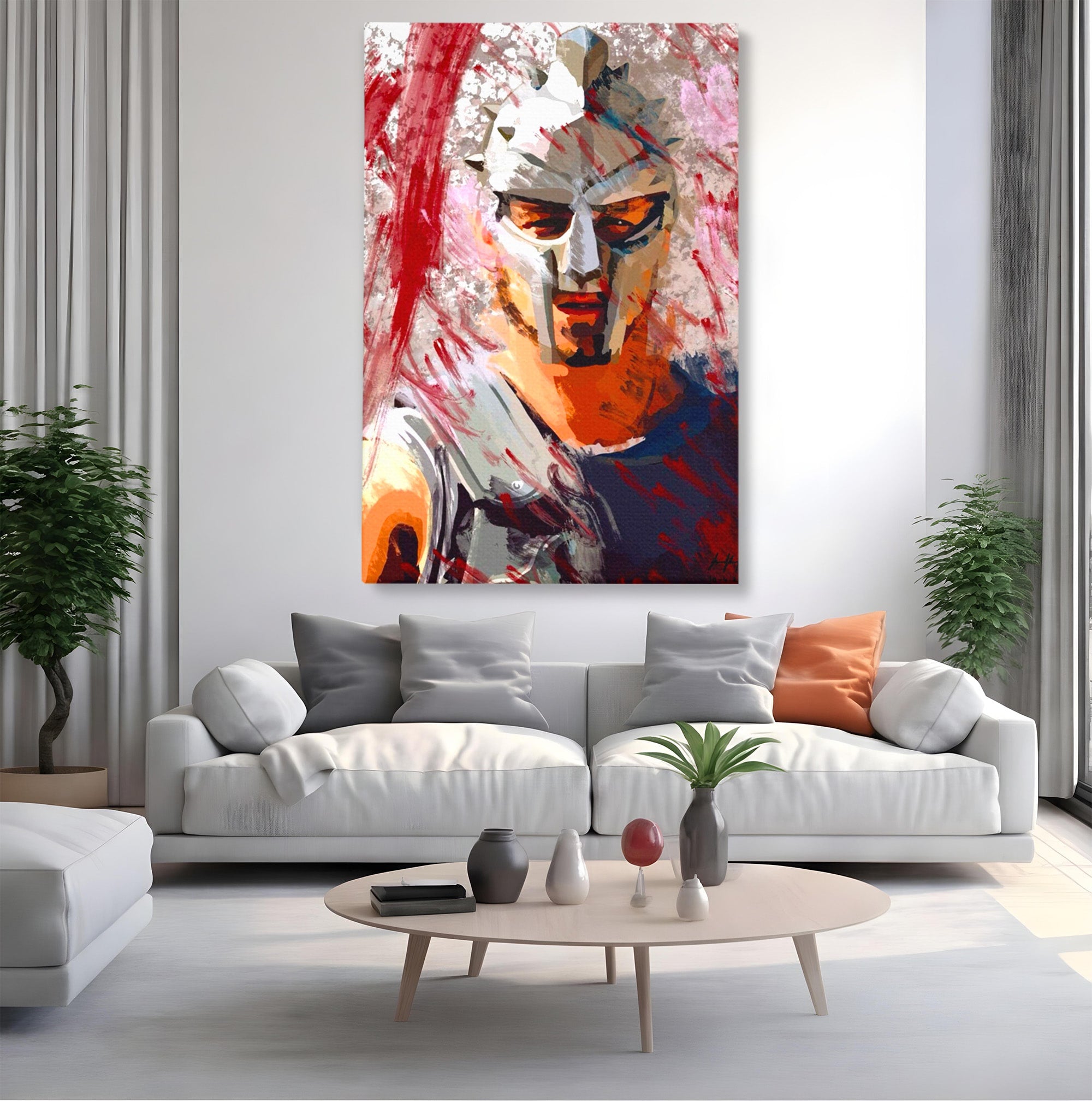 Tablou Canvas Premium LuxCanva® PI1249, Masca Gladiatorului, Film, Erou, Roma, Istorie, Living, Culori Vibrante