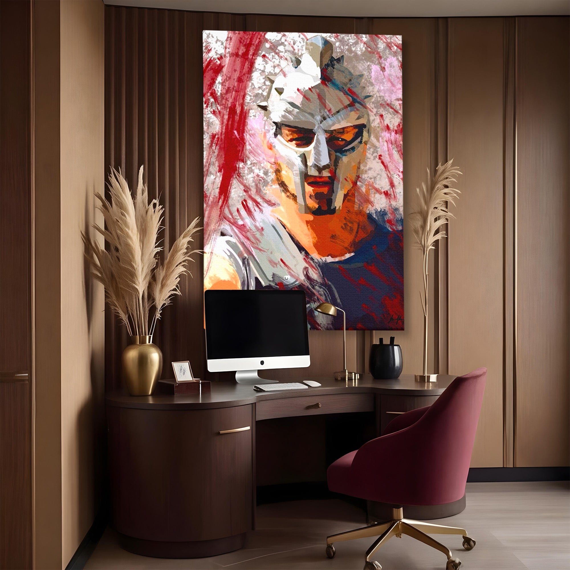 Tablou Canvas Premium LuxCanva® PI1249, Masca Gladiatorului, Film, Erou, Roma, Istorie, Living, Culori Vibrante