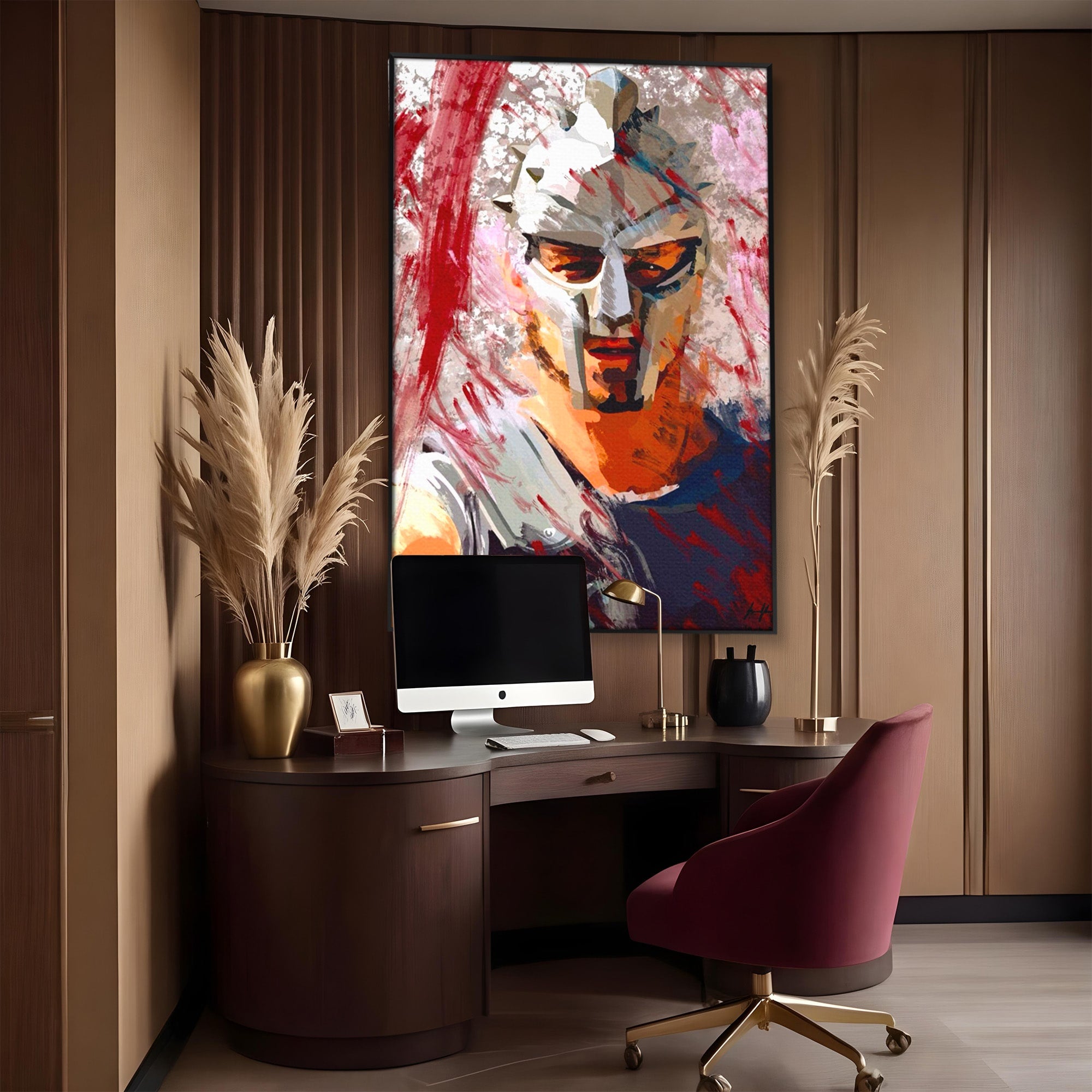 Tablou Canvas Premium LuxCanva® PI1249, Masca Gladiatorului, Film, Erou, Roma, Istorie, Living, Culori Vibrante
