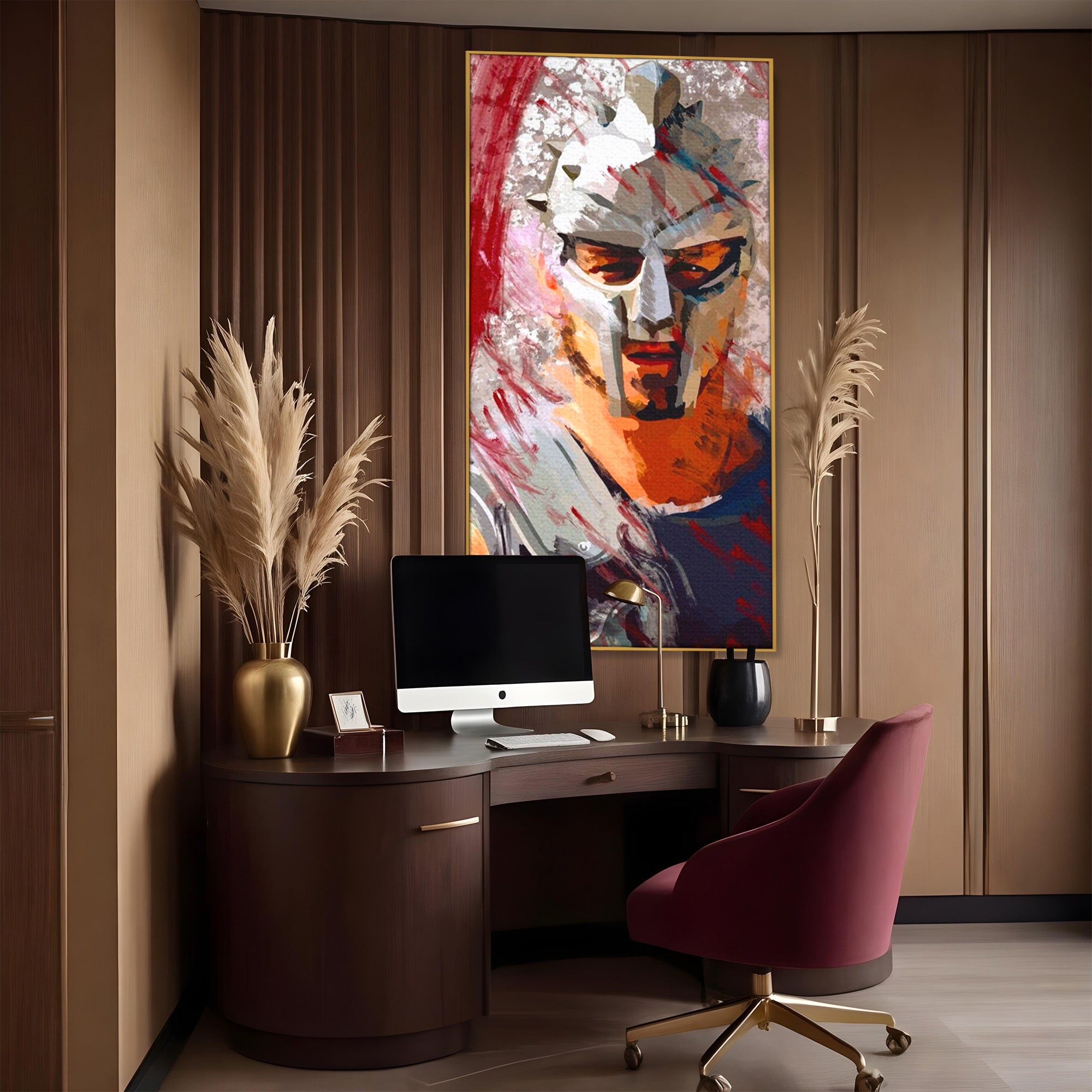 Tablou Canvas Premium LuxCanva® PI1249, Masca Gladiatorului, Film, Erou, Roma, Istorie, Living, Culori Vibrante