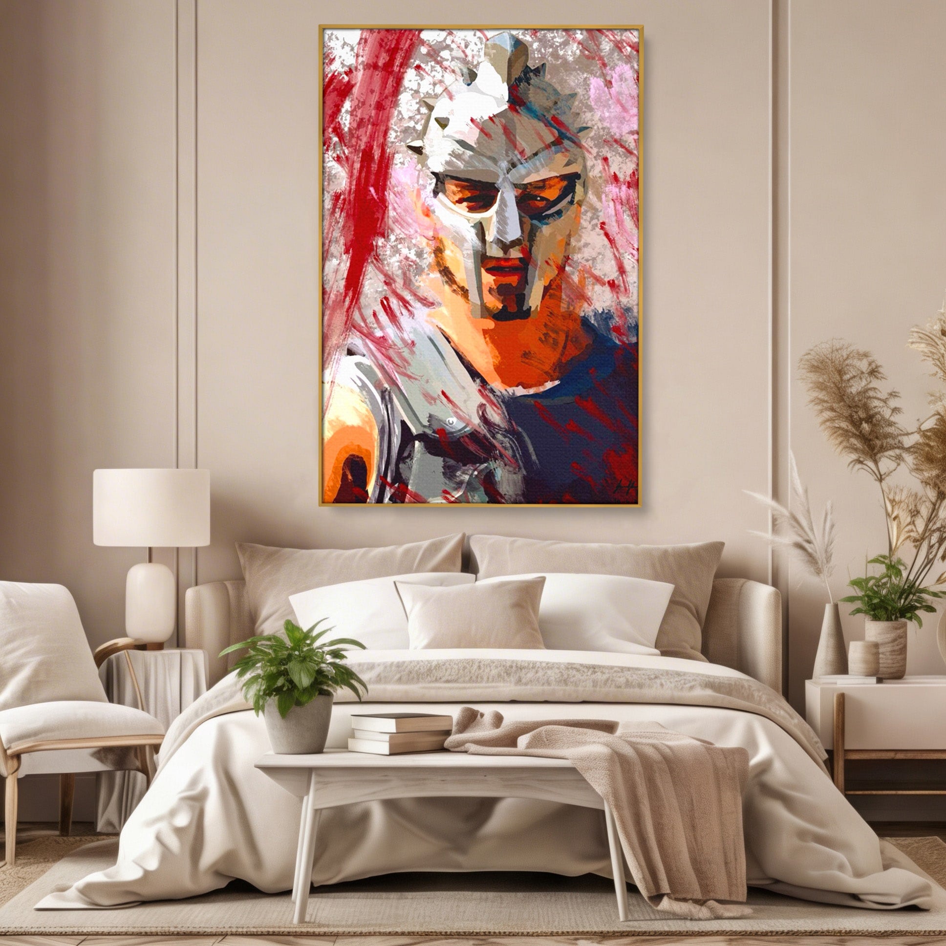 Tablou Canvas Premium LuxCanva® PI1249, Masca Gladiatorului, Film, Erou, Roma, Istorie, Living, Culori Vibrante