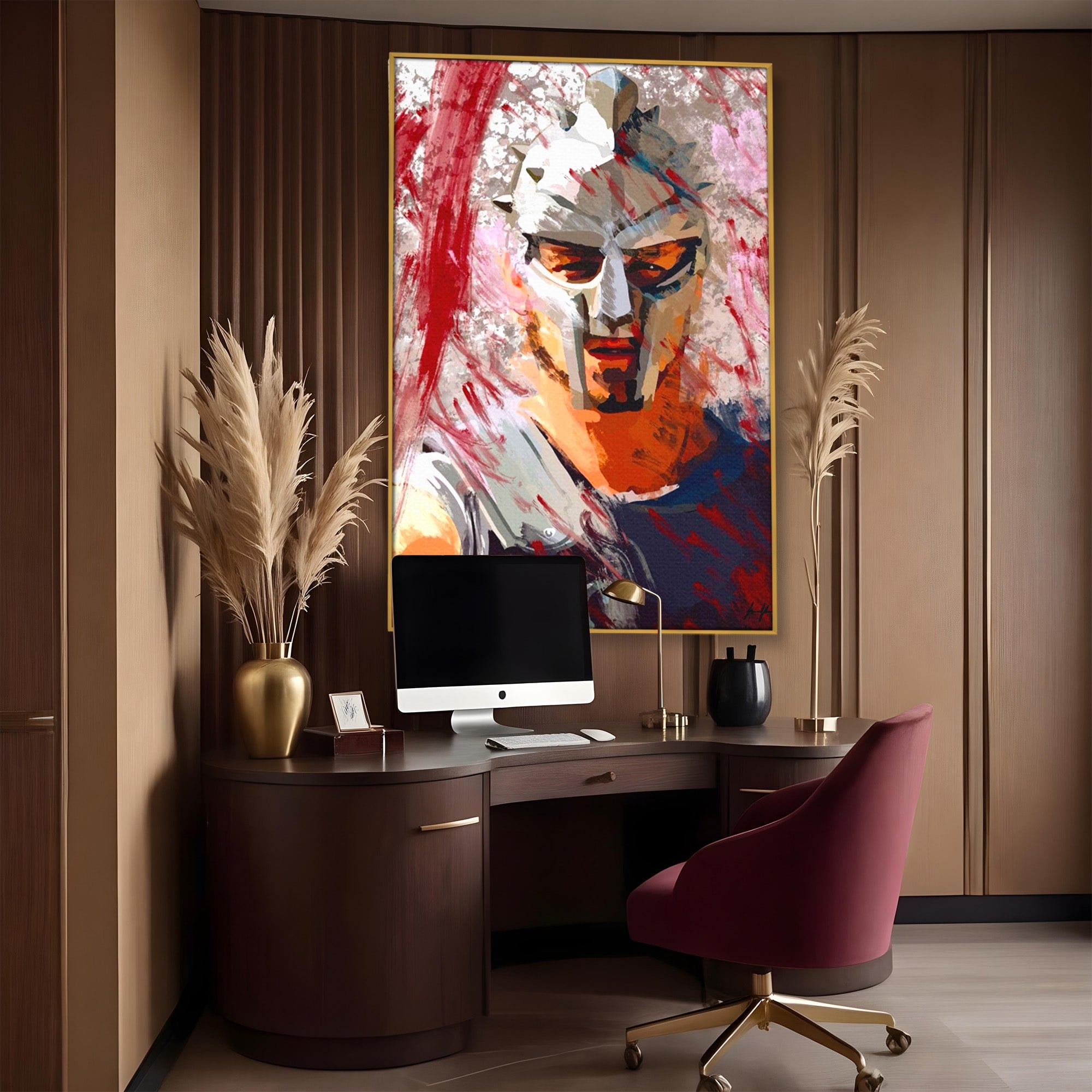 Tablou Canvas Premium LuxCanva® PI1249, Masca Gladiatorului, Film, Erou, Roma, Istorie, Living, Culori Vibrante