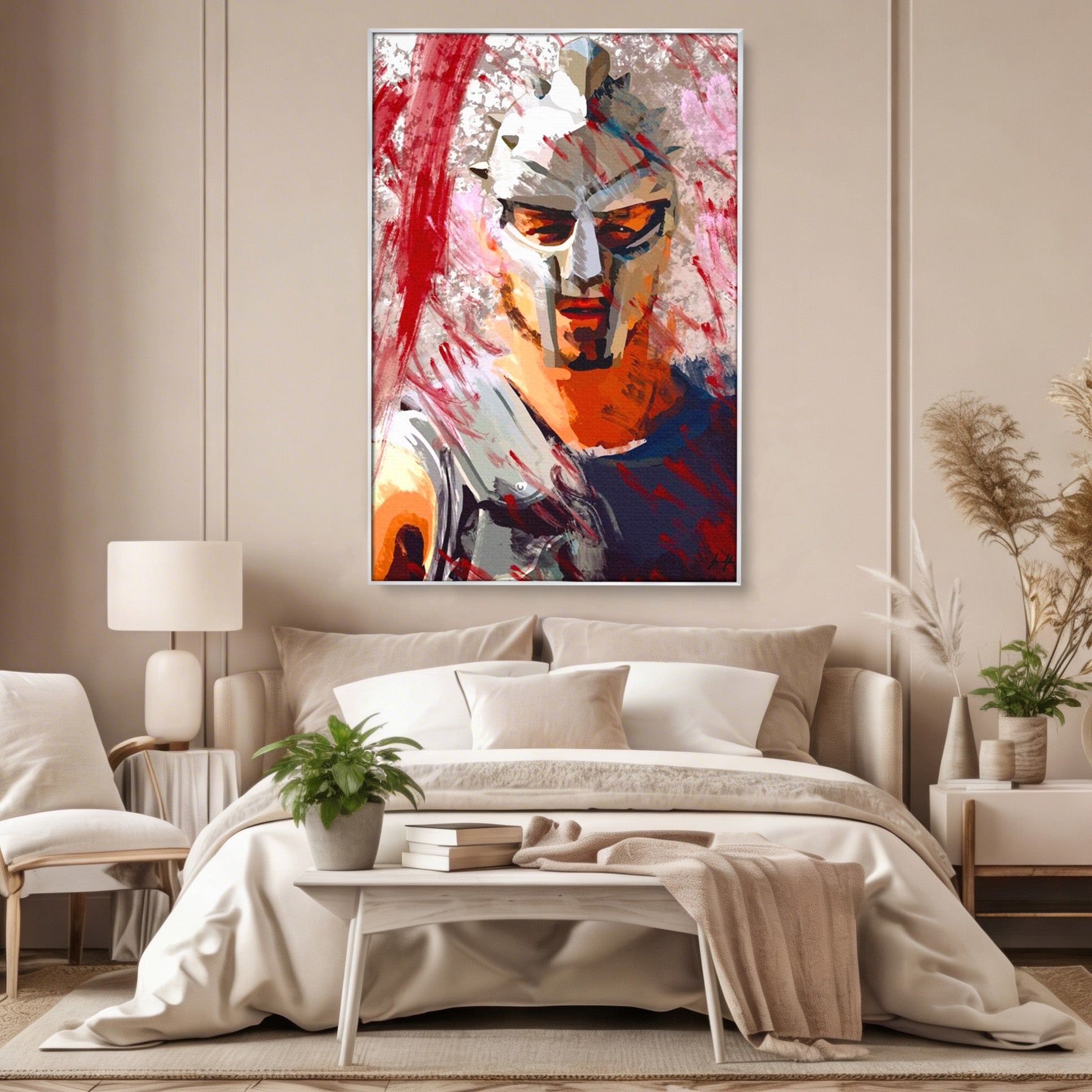 Tablou Canvas Premium LuxCanva® PI1249, Masca Gladiatorului, Film, Erou, Roma, Istorie, Living, Culori Vibrante