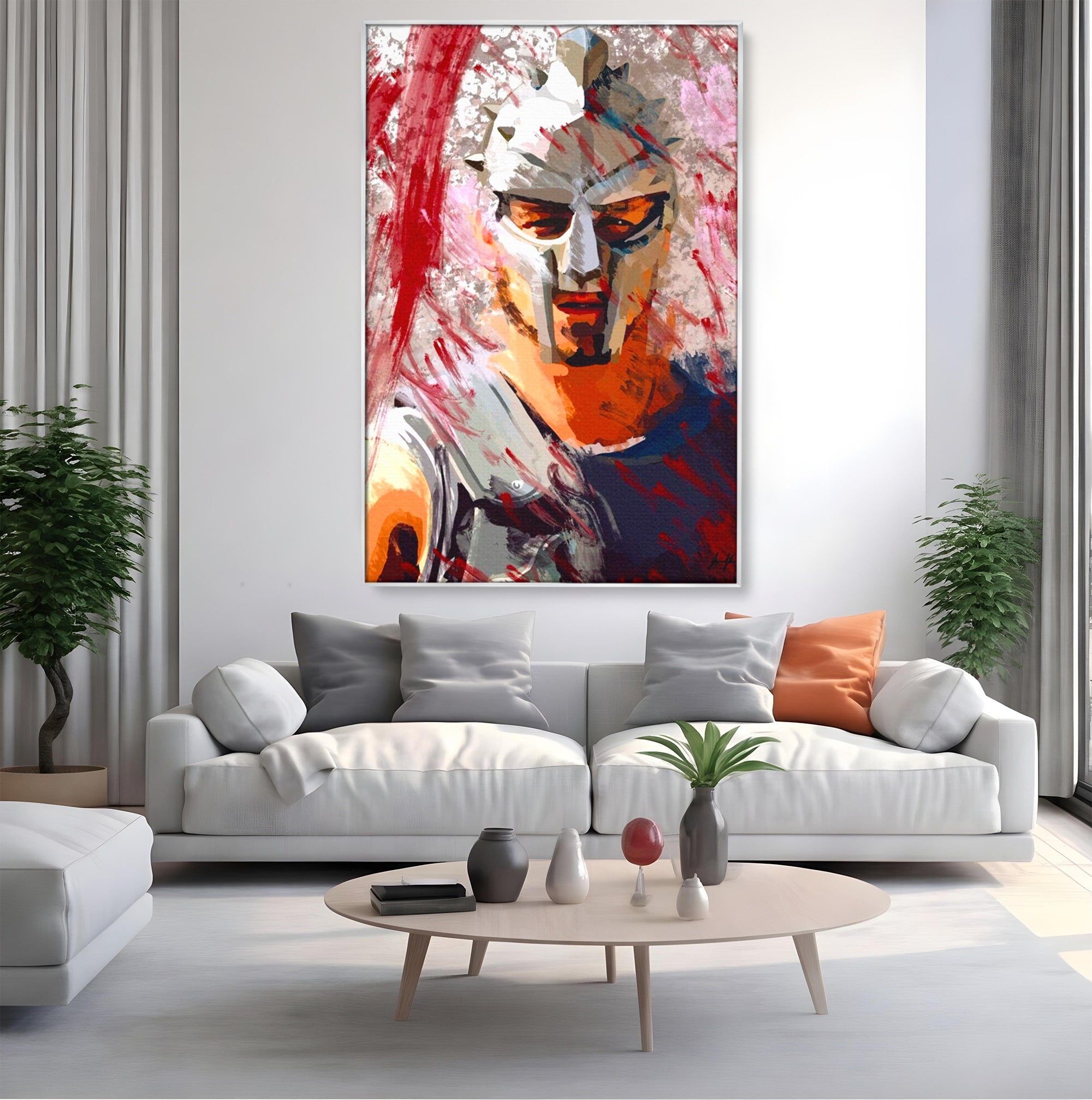 Tablou Canvas Premium LuxCanva® PI1249, Masca Gladiatorului, Film, Erou, Roma, Istorie, Living, Culori Vibrante