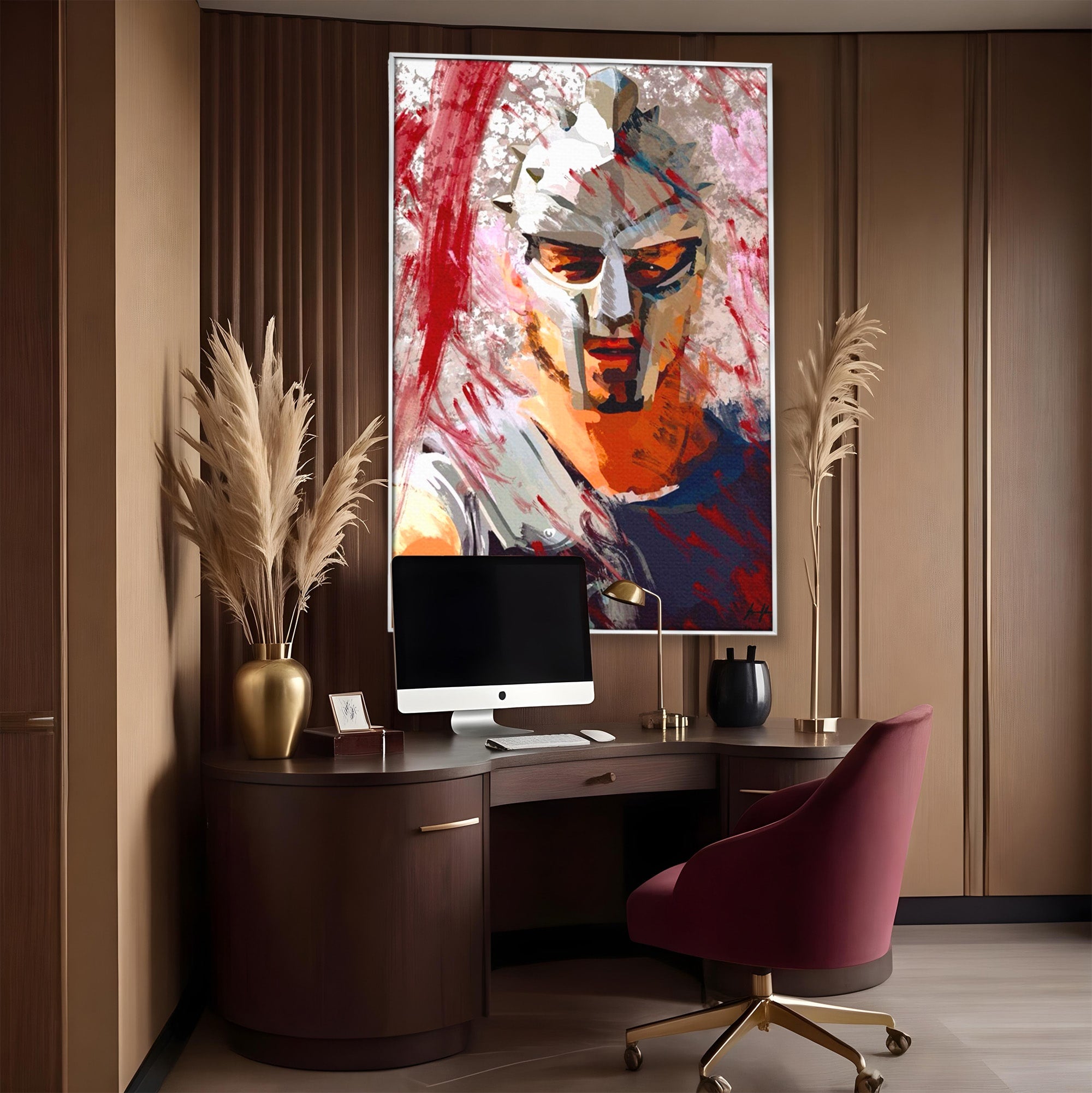 Tablou Canvas Premium LuxCanva® PI1249, Masca Gladiatorului, Film, Erou, Roma, Istorie, Living, Culori Vibrante