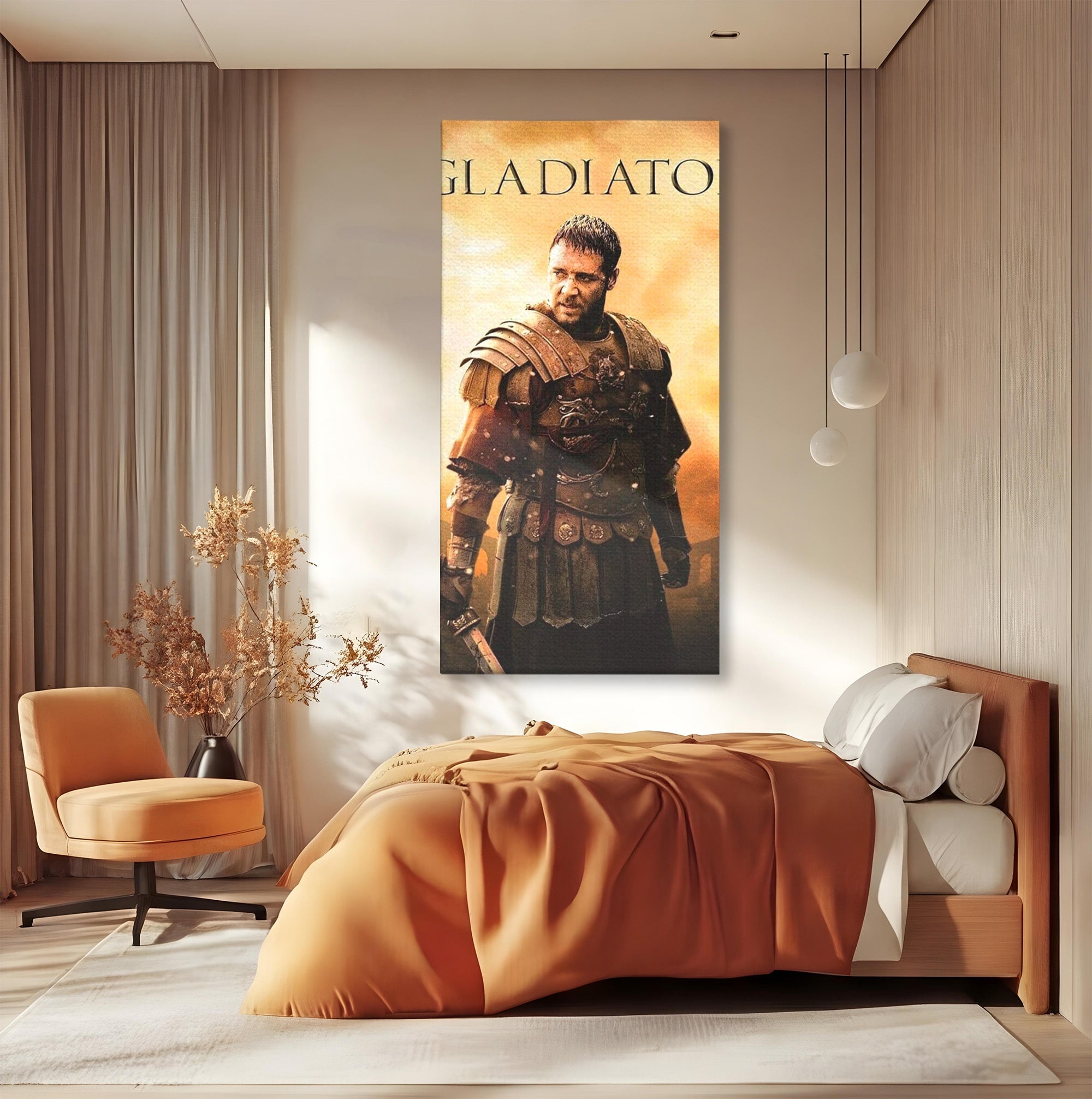 Tablou Canvas Premium LuxCanva® PI1250, Gladiatorul Antic, Russel Crow, Istorie, Erou, Film, Actiune, Living, Dormitor, Culori Vibrante