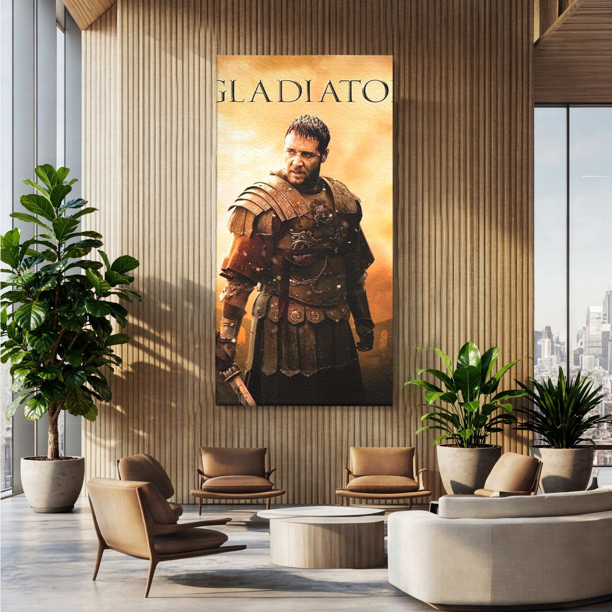 Tablou Canvas Premium LuxCanva® PI1250, Gladiatorul Antic, Russel Crow, Istorie, Erou, Film, Actiune, Living, Dormitor, Culori Vibrante
