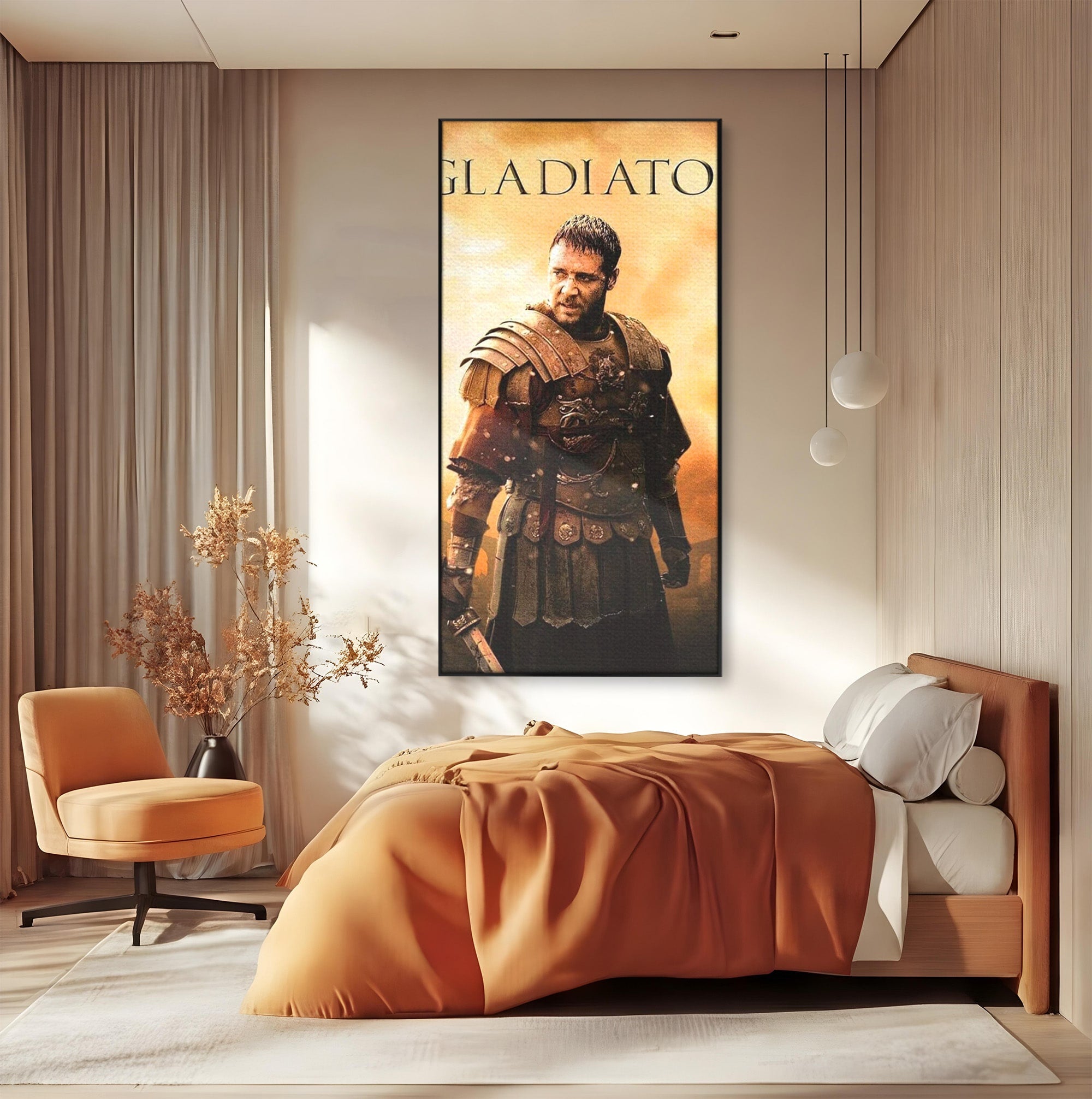Tablou Canvas Premium LuxCanva® PI1250, Gladiatorul Antic, Russel Crow, Istorie, Erou, Film, Actiune, Living, Dormitor, Culori Vibrante