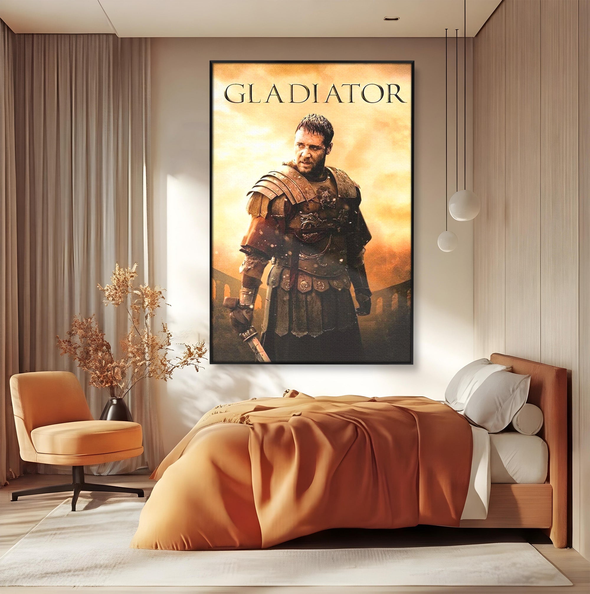 Tablou Canvas Premium LuxCanva® PI1250, Gladiatorul Antic, Russel Crow, Istorie, Erou, Film, Actiune, Living, Dormitor, Culori Vibrante