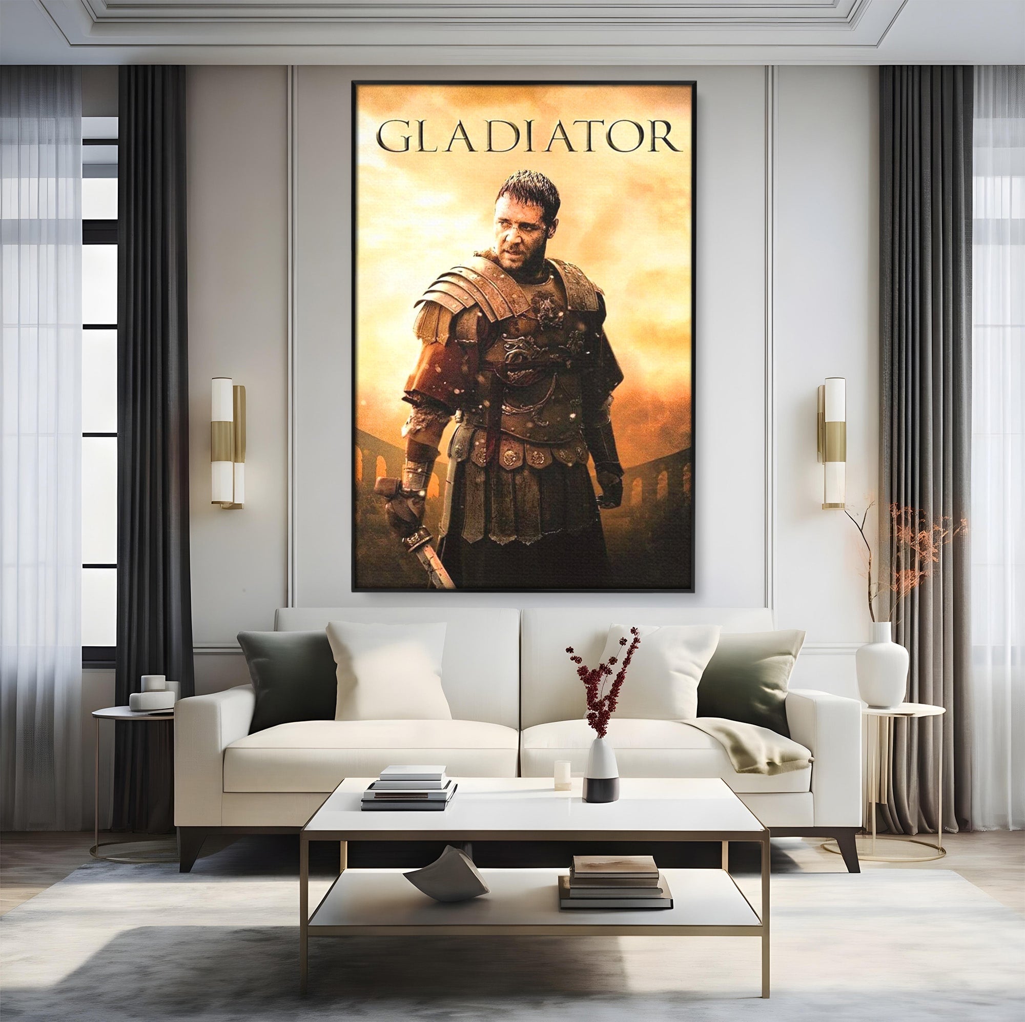 Tablou Canvas Premium LuxCanva® PI1250, Gladiatorul Antic, Russel Crow, Istorie, Erou, Film, Actiune, Living, Dormitor, Culori Vibrante