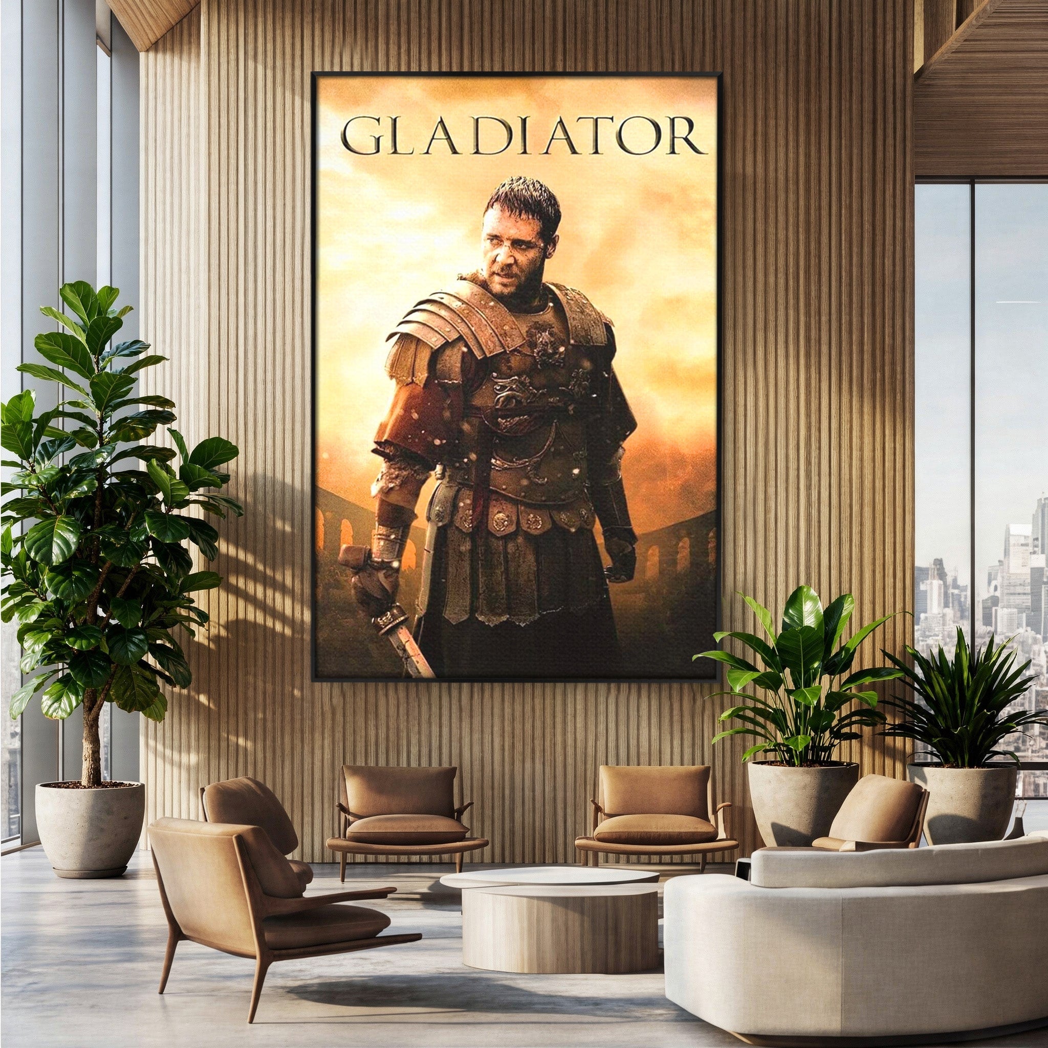 Tablou Canvas Premium LuxCanva® PI1250, Gladiatorul Antic, Russel Crow, Istorie, Erou, Film, Actiune, Living, Dormitor, Culori Vibrante