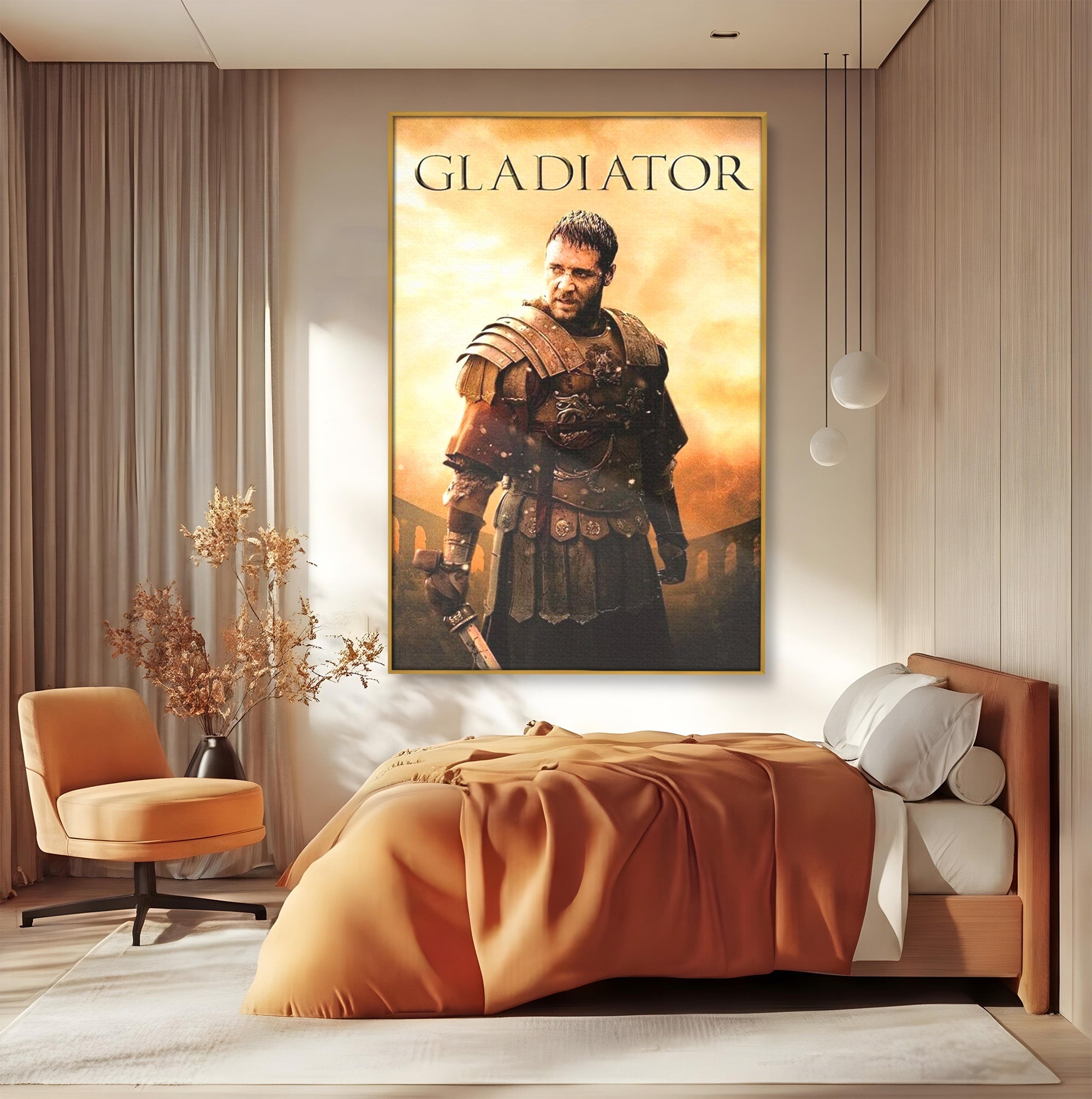 Tablou Canvas Premium LuxCanva® PI1250, Gladiatorul Antic, Russel Crow, Istorie, Erou, Film, Actiune, Living, Dormitor, Culori Vibrante