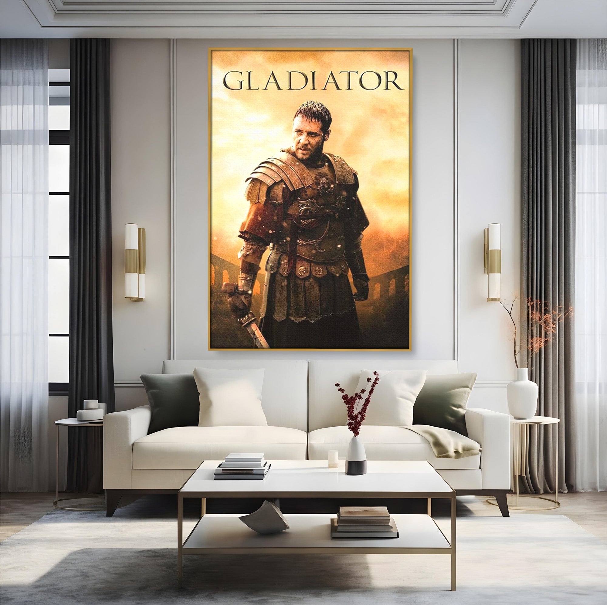 Tablou Canvas Premium LuxCanva® PI1250, Gladiatorul Antic, Russel Crow, Istorie, Erou, Film, Actiune, Living, Dormitor, Culori Vibrante