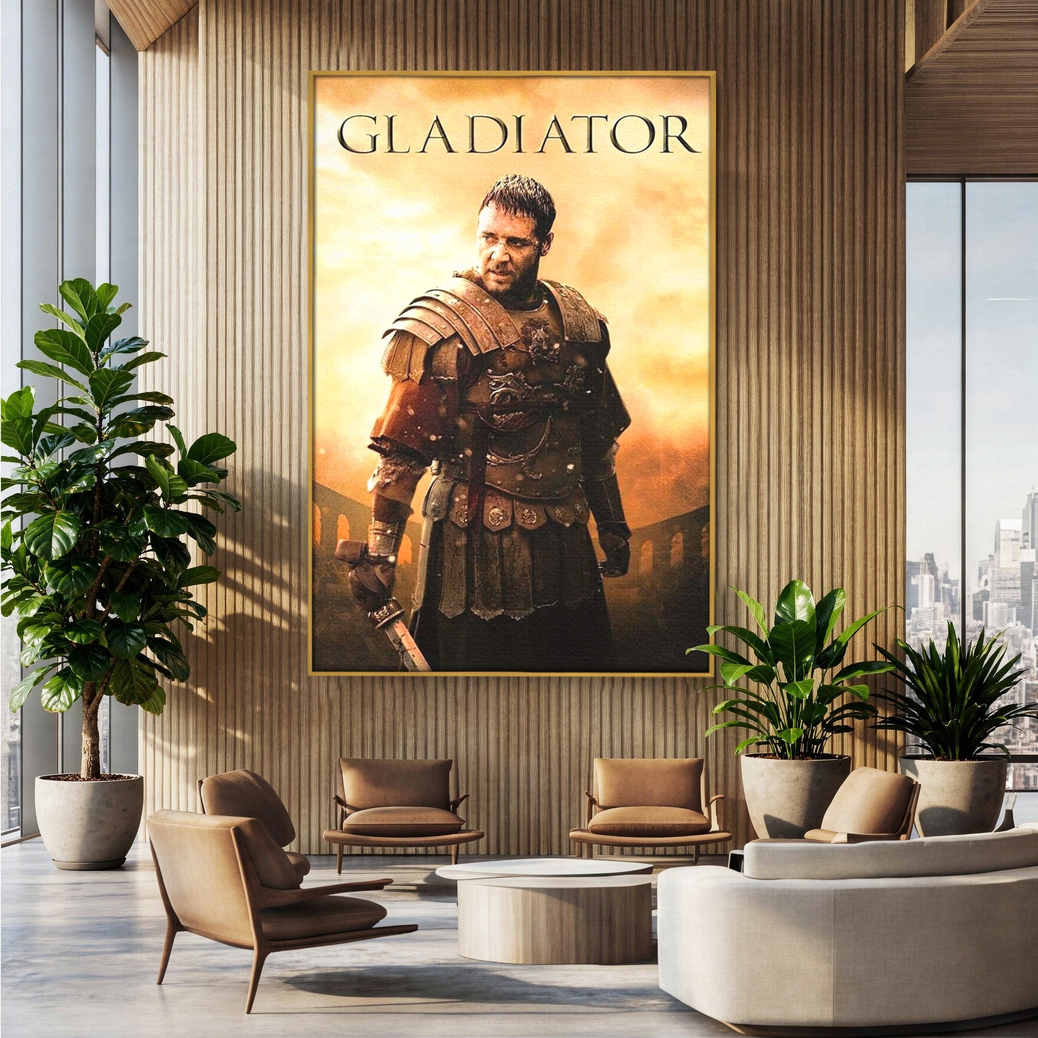 Tablou Canvas Premium LuxCanva® PI1250, Gladiatorul Antic, Russel Crow, Istorie, Erou, Film, Actiune, Living, Dormitor, Culori Vibrante