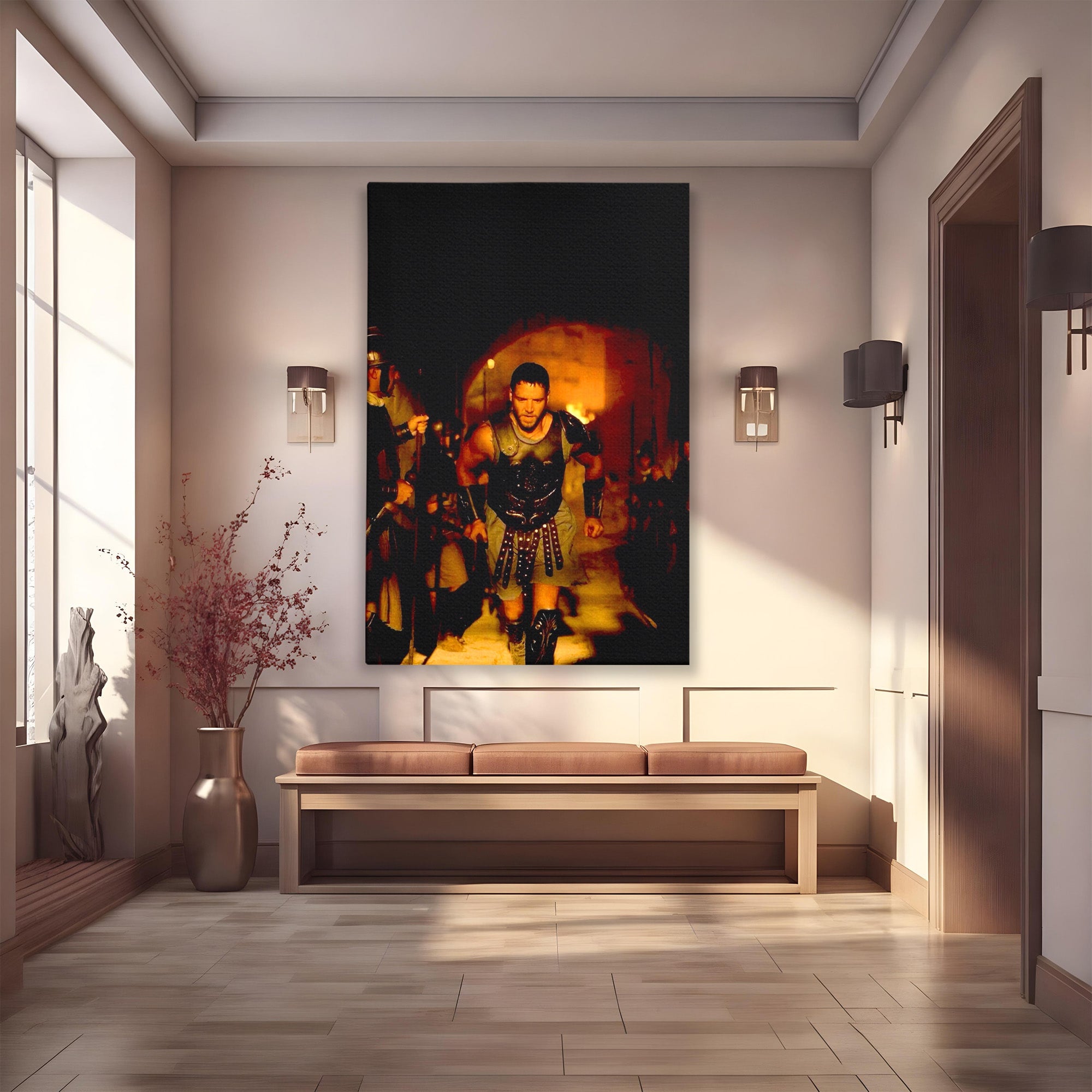 Tablou Canvas Premium LuxCanva® PI1251, Gladiatorul Curajos, Arena, Istoric, Curaj, Razboinic, Dormitor, Living, Culori Vibrante