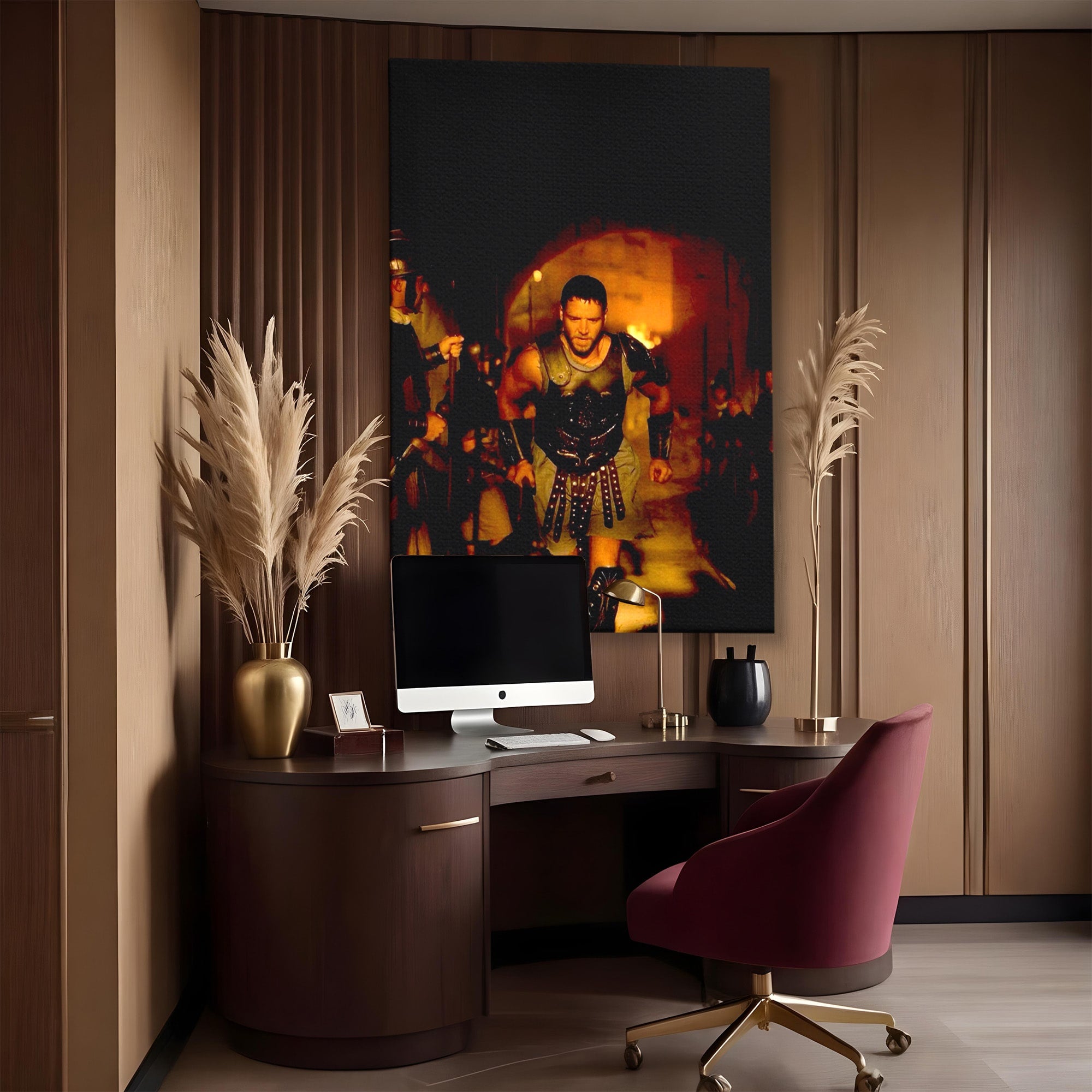 Tablou Canvas Premium LuxCanva® PI1251, Gladiatorul Curajos, Arena, Istoric, Curaj, Razboinic, Dormitor, Living, Culori Vibrante
