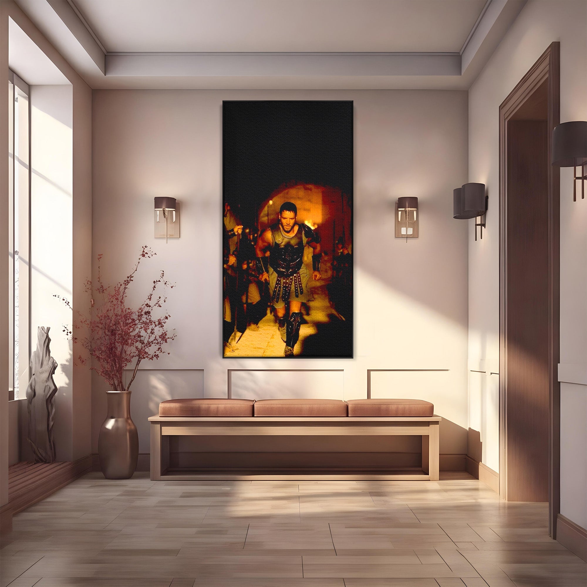 Tablou Canvas Premium LuxCanva® PI1251, Gladiatorul Curajos, Arena, Istoric, Curaj, Razboinic, Dormitor, Living, Culori Vibrante