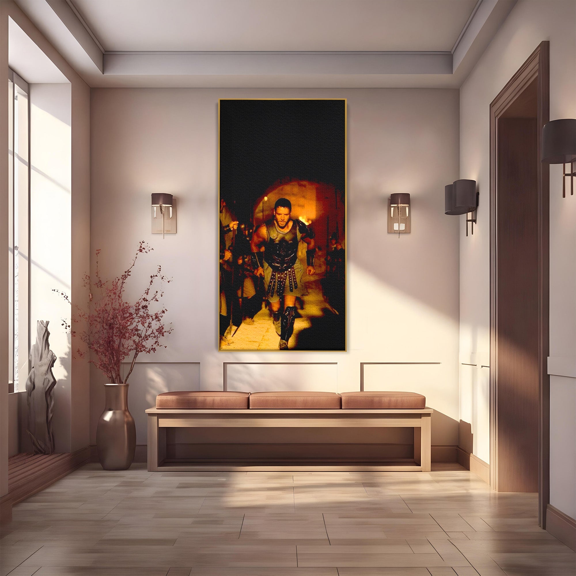 Tablou Canvas Premium LuxCanva® PI1251, Gladiatorul Curajos, Arena, Istoric, Curaj, Razboinic, Dormitor, Living, Culori Vibrante